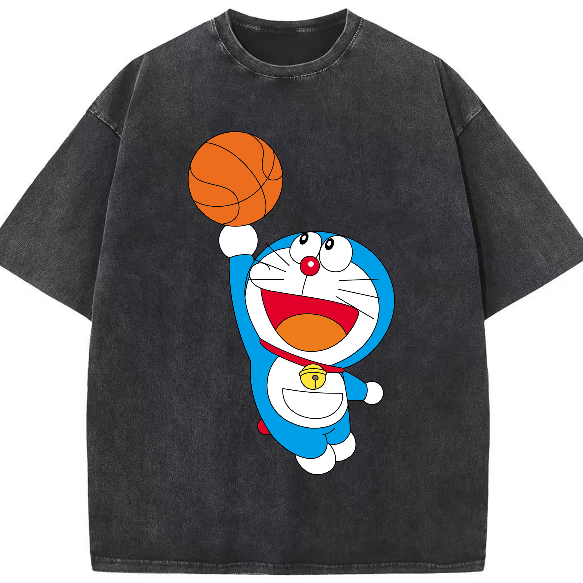 （画像用） ドラえもん Doraemon 綿100% ヴィンテージ風 半袖Tシャツ（フロントプリント）
