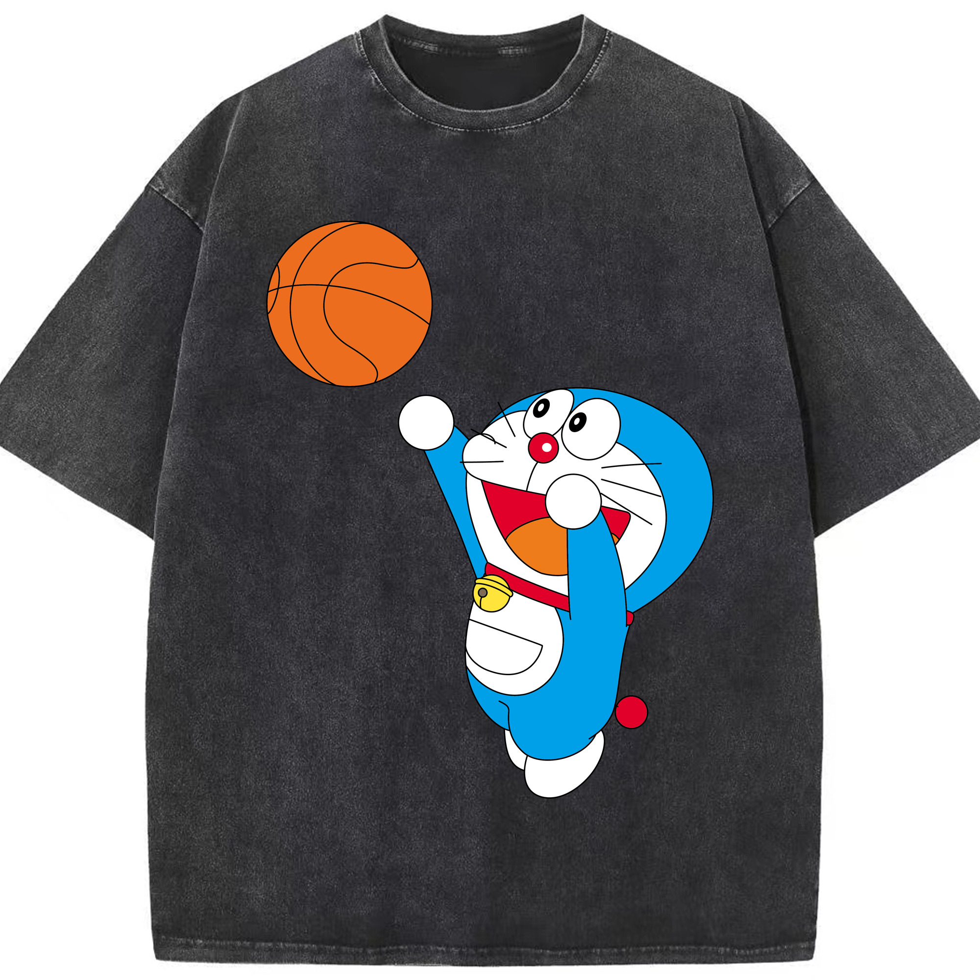 （画像用） ドラえもん Doraemon 綿100% ヴィンテージ風 半袖Tシャツ（フロントプリント）