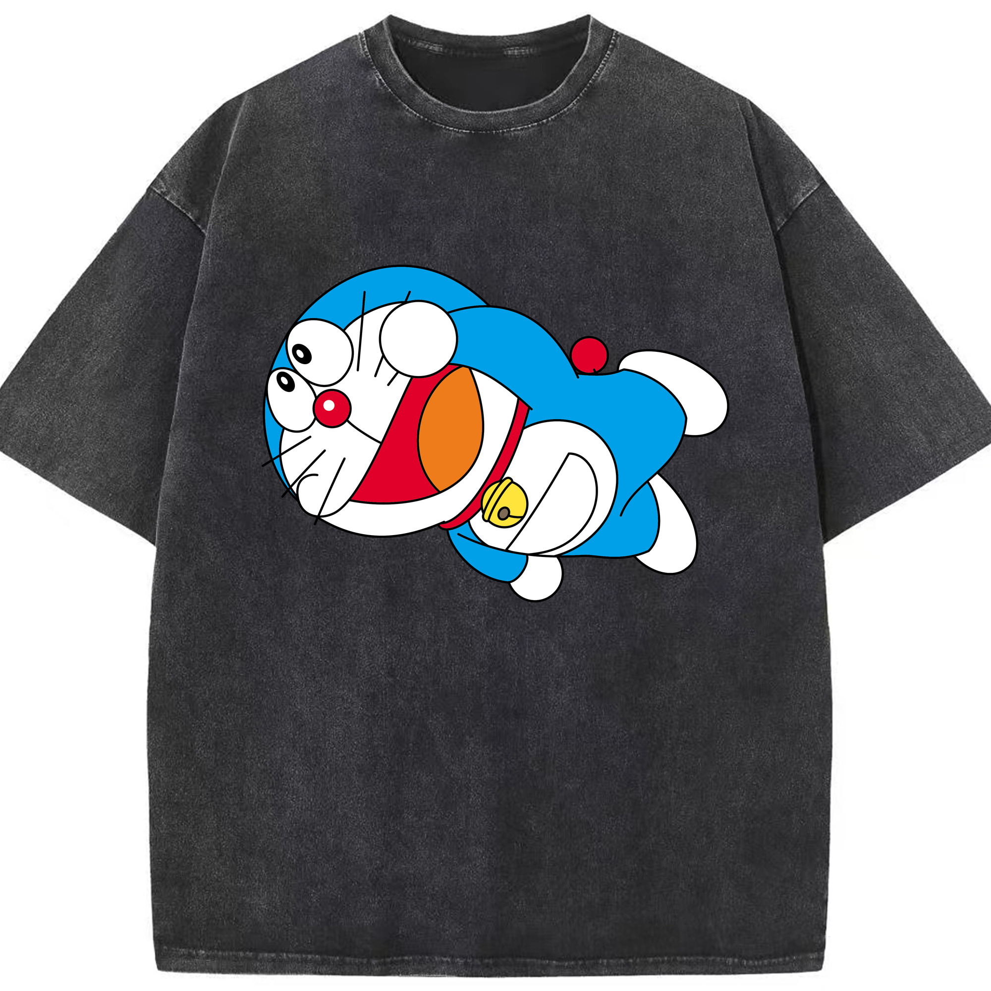 （画像用） ドラえもん Doraemon 綿100% ヴィンテージ風 半袖Tシャツ（フロントプリント）