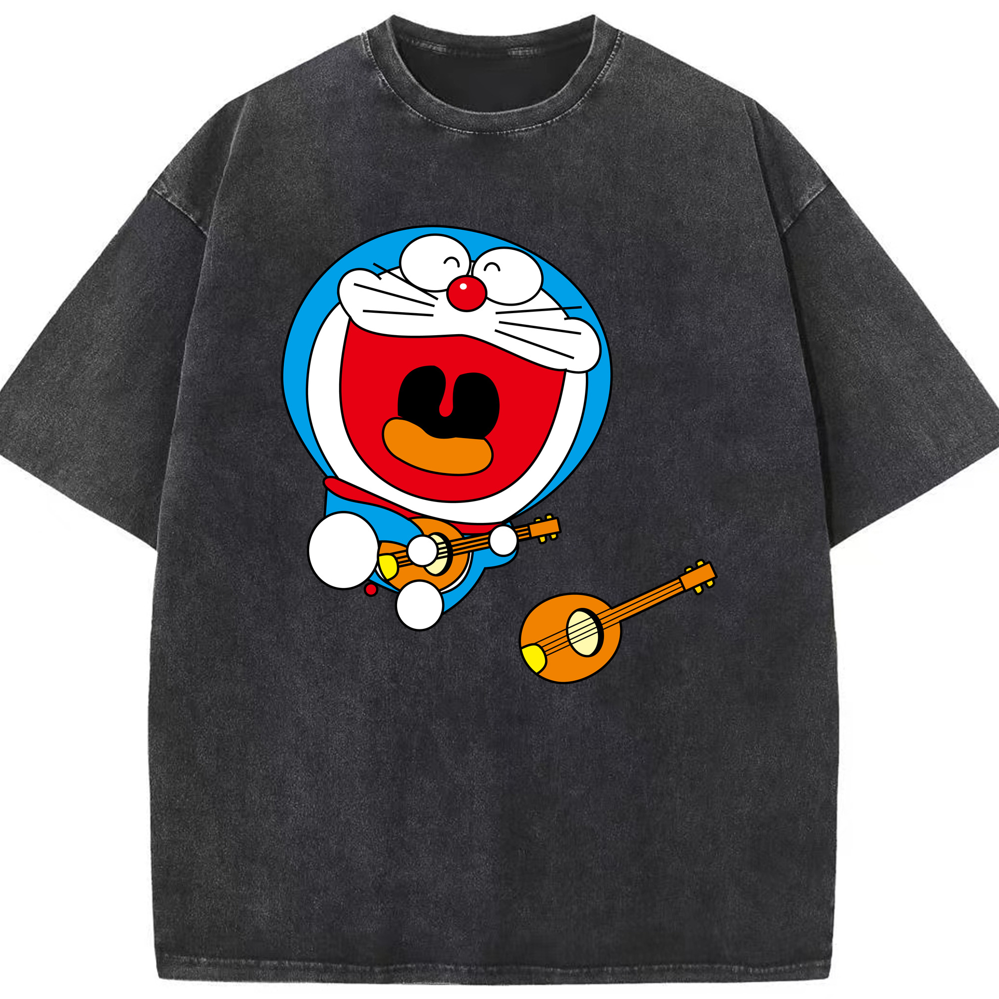 （画像用） ドラえもん Doraemon 綿100% ヴィンテージ風 半袖Tシャツ（フロントプリント）