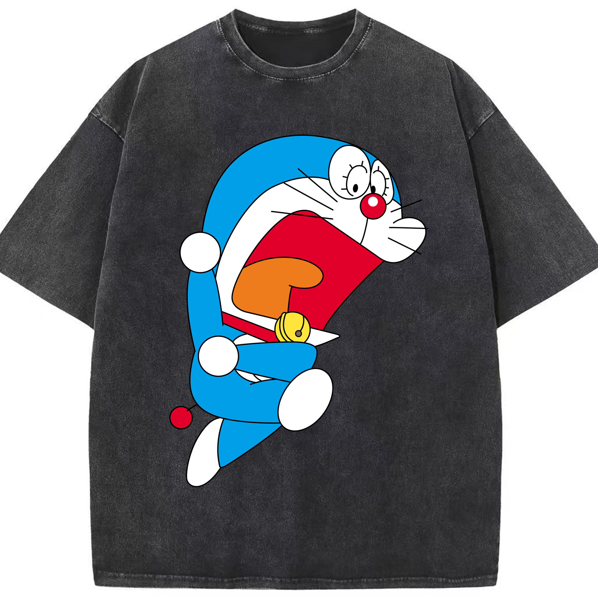 （画像用） ドラえもん Doraemon 綿100% ヴィンテージ風 半袖Tシャツ（フロントプリント）
