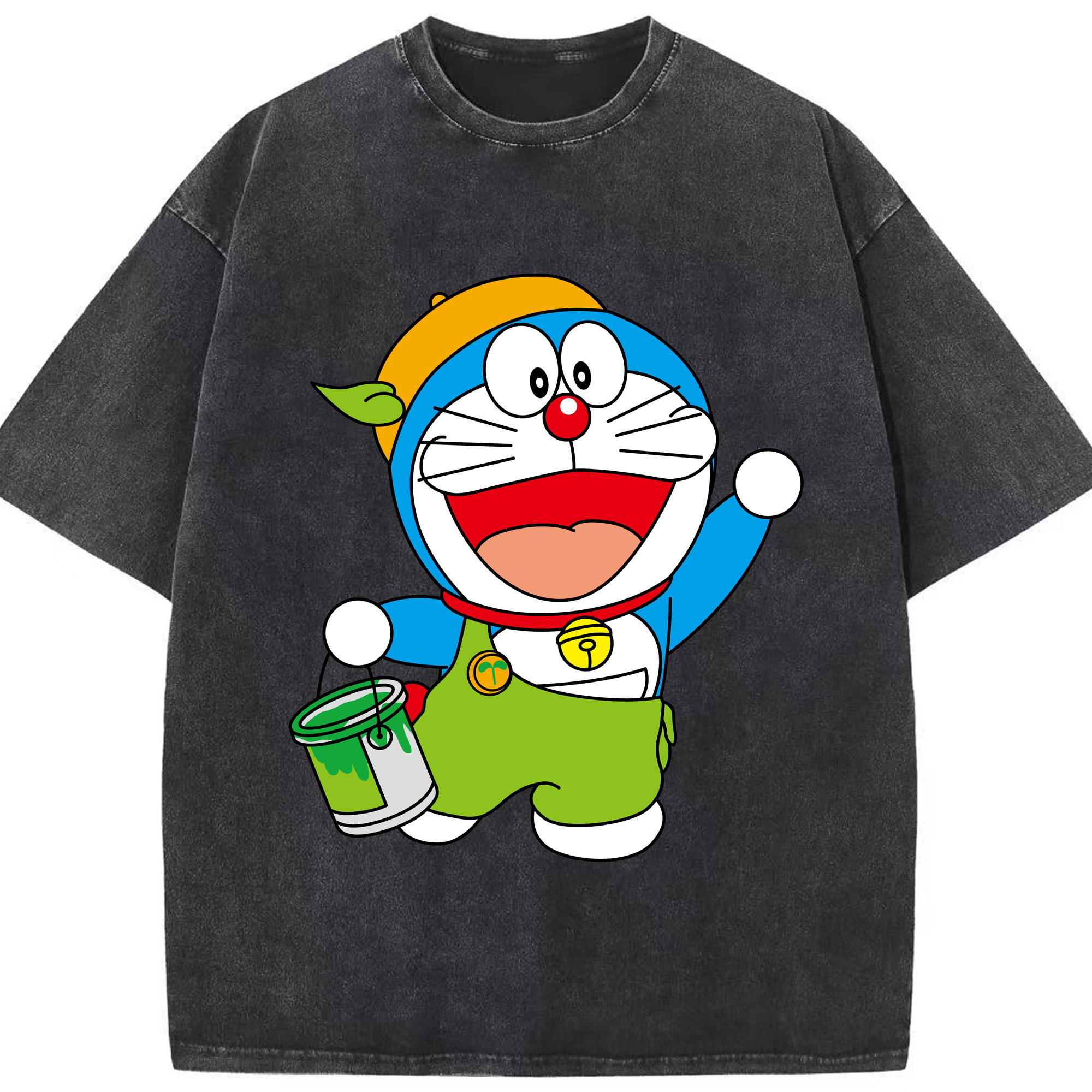 （画像用） ドラえもん Doraemon 綿100% ヴィンテージ風 半袖Tシャツ（フロントプリント）