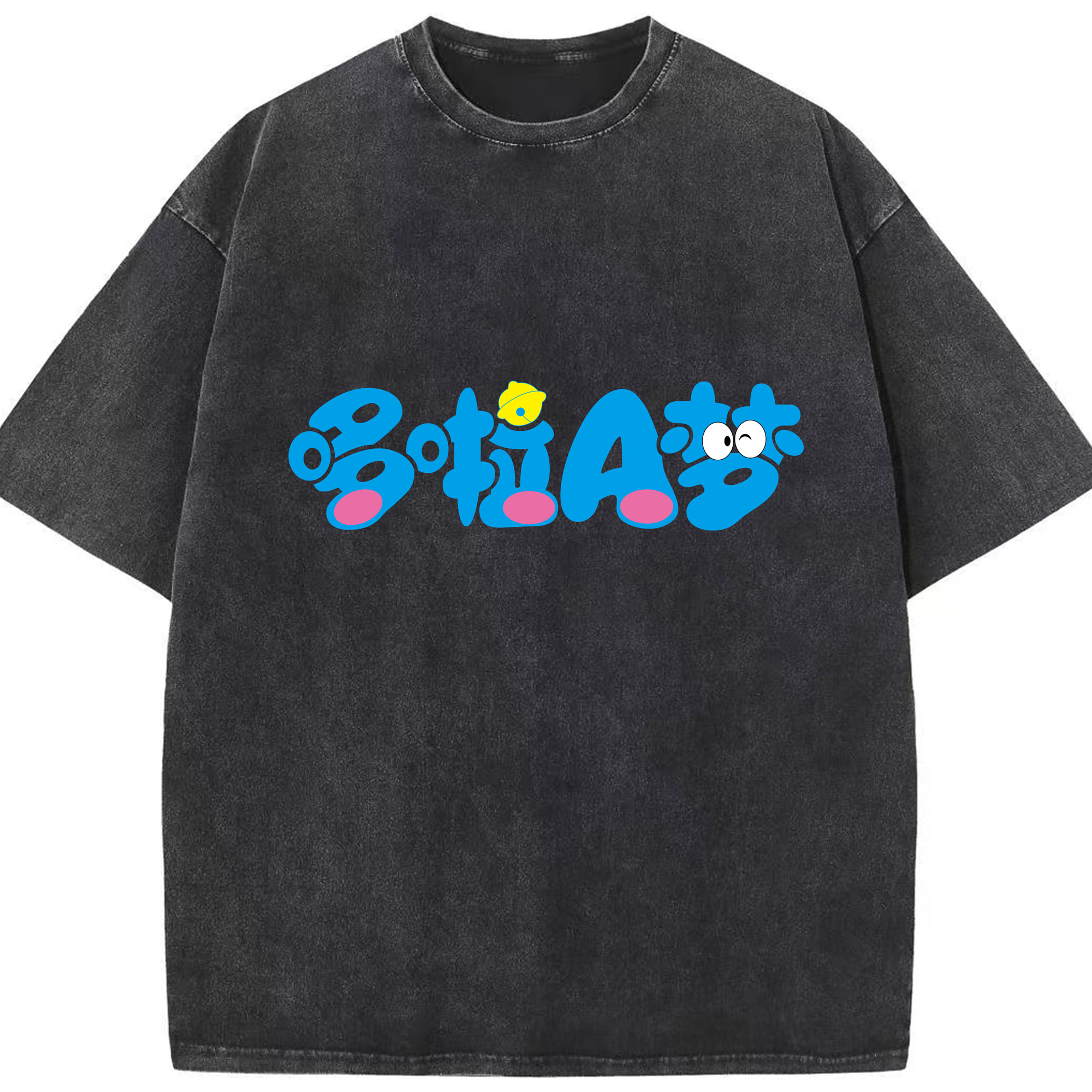 （画像用） ドラえもん Doraemon 綿100% ヴィンテージ風 半袖Tシャツ（フロントプリント）