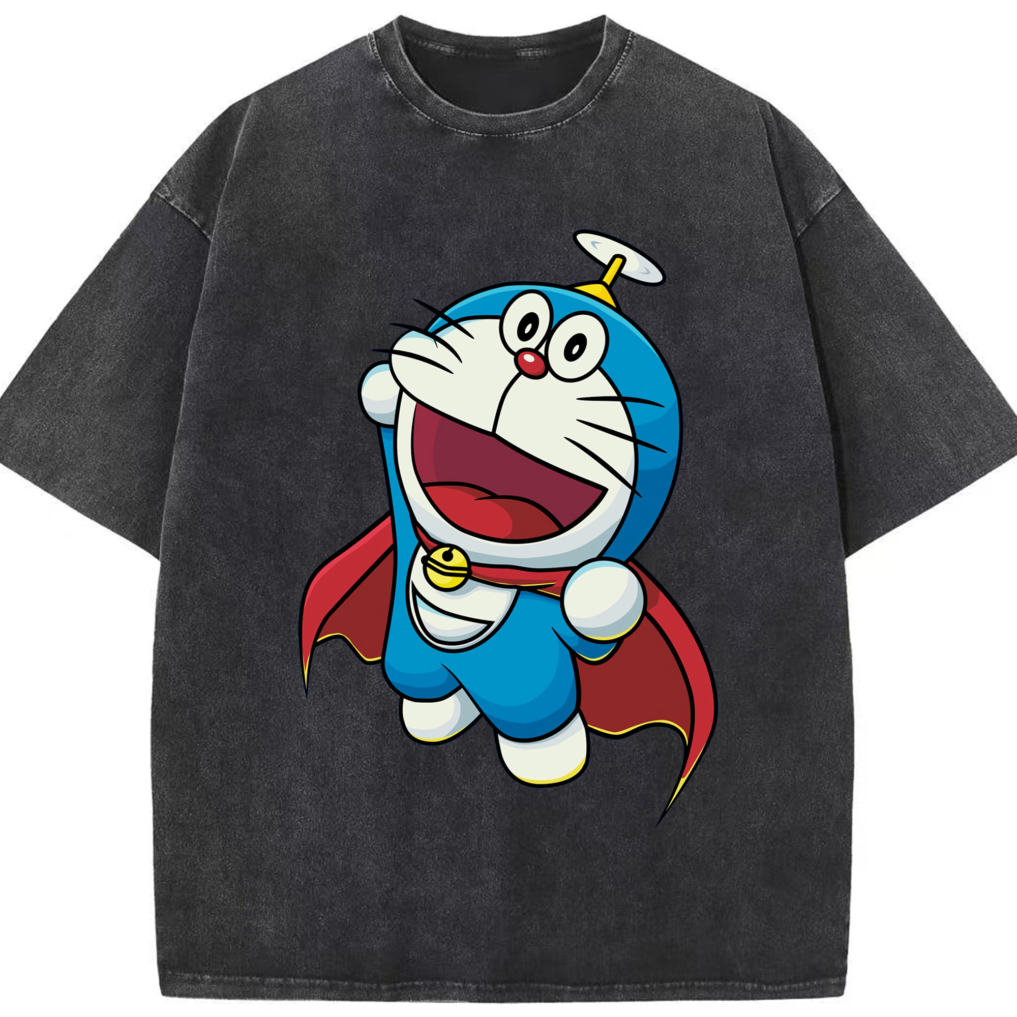 （画像用） ドラえもん Doraemon 綿100% ヴィンテージ風 半袖Tシャツ（フロントプリント）