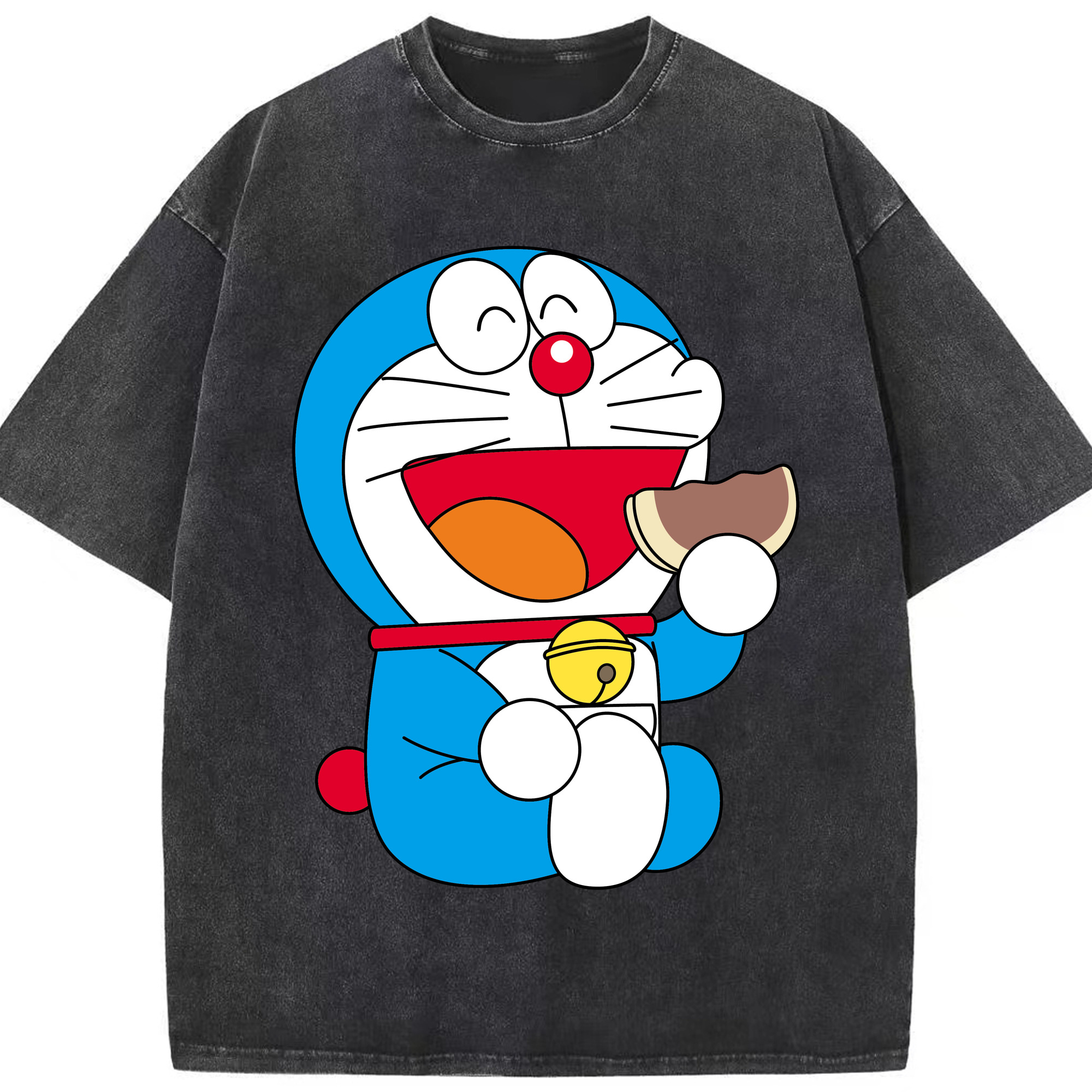 （画像用） ドラえもん Doraemon 綿100% ヴィンテージ風 半袖Tシャツ（フロントプリント）