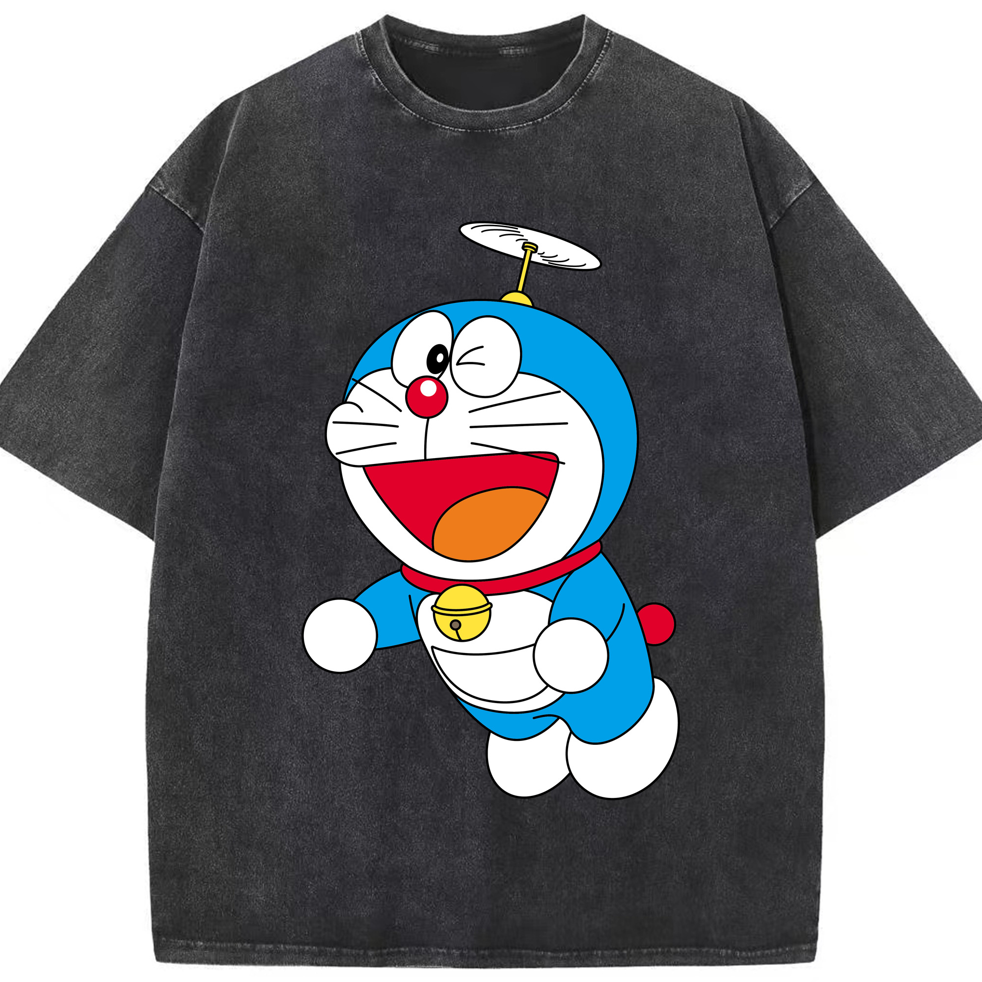 （画像用） ドラえもん Doraemon 綿100% ヴィンテージ風 半袖Tシャツ（フロントプリント）