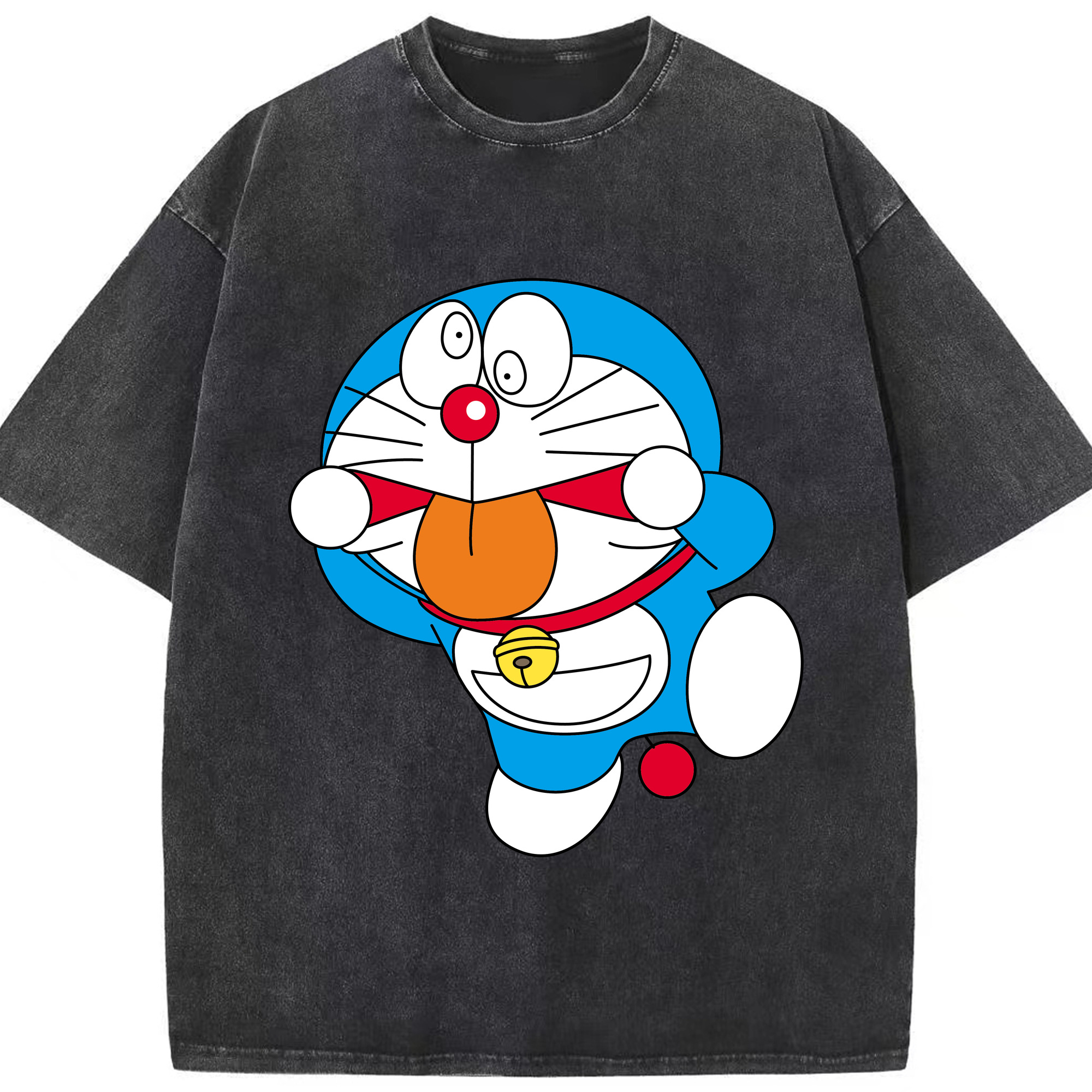 （画像用） ドラえもん Doraemon 綿100% ヴィンテージ風 半袖Tシャツ（フロントプリント）