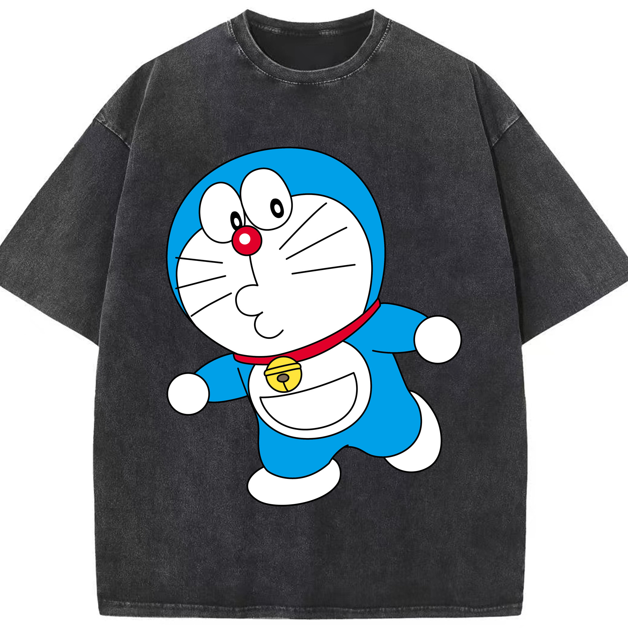 （画像用） ドラえもん Doraemon 綿100% ヴィンテージ風 半袖Tシャツ（フロントプリント）
