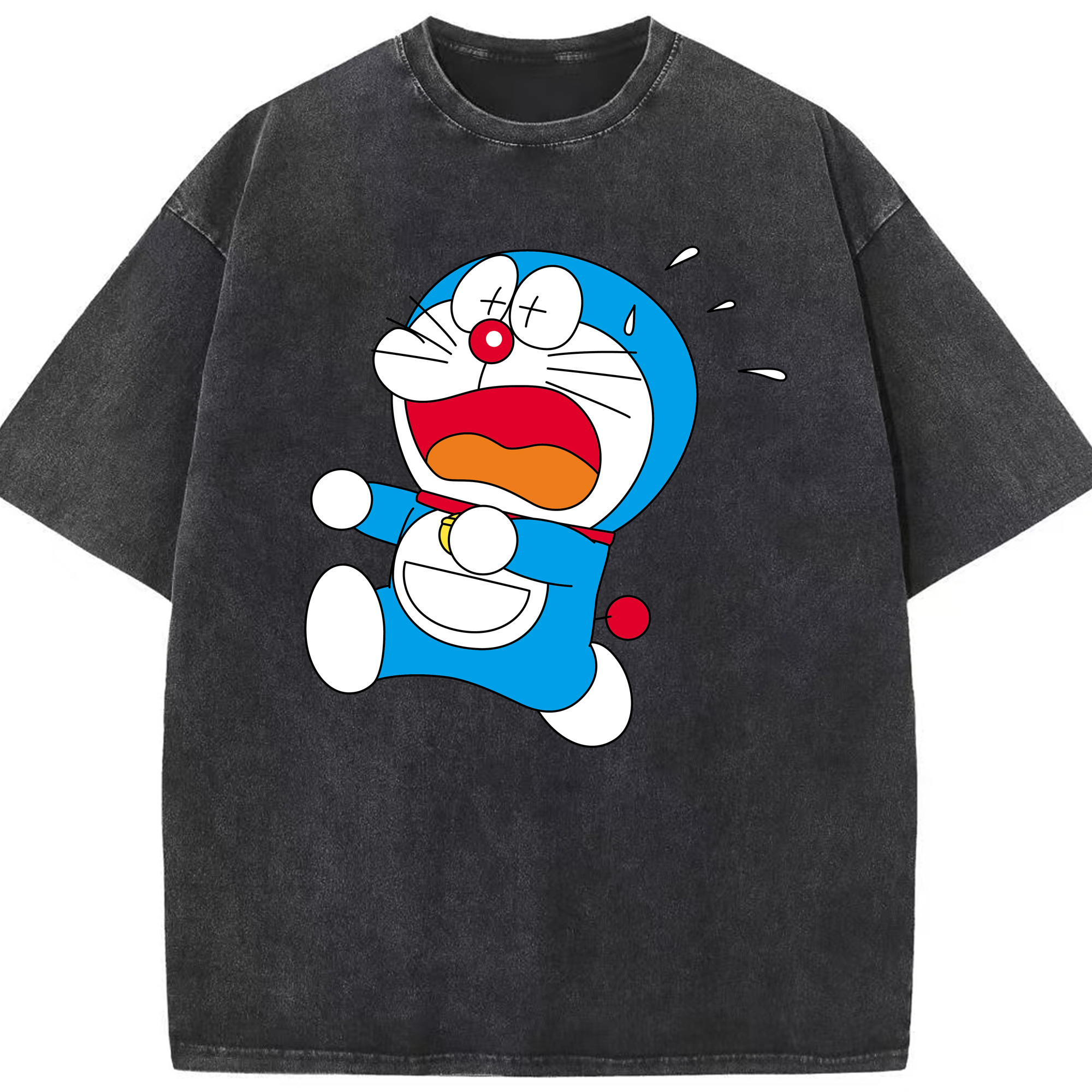 （画像用） ドラえもん Doraemon 綿100% ヴィンテージ風 半袖Tシャツ（フロントプリント）