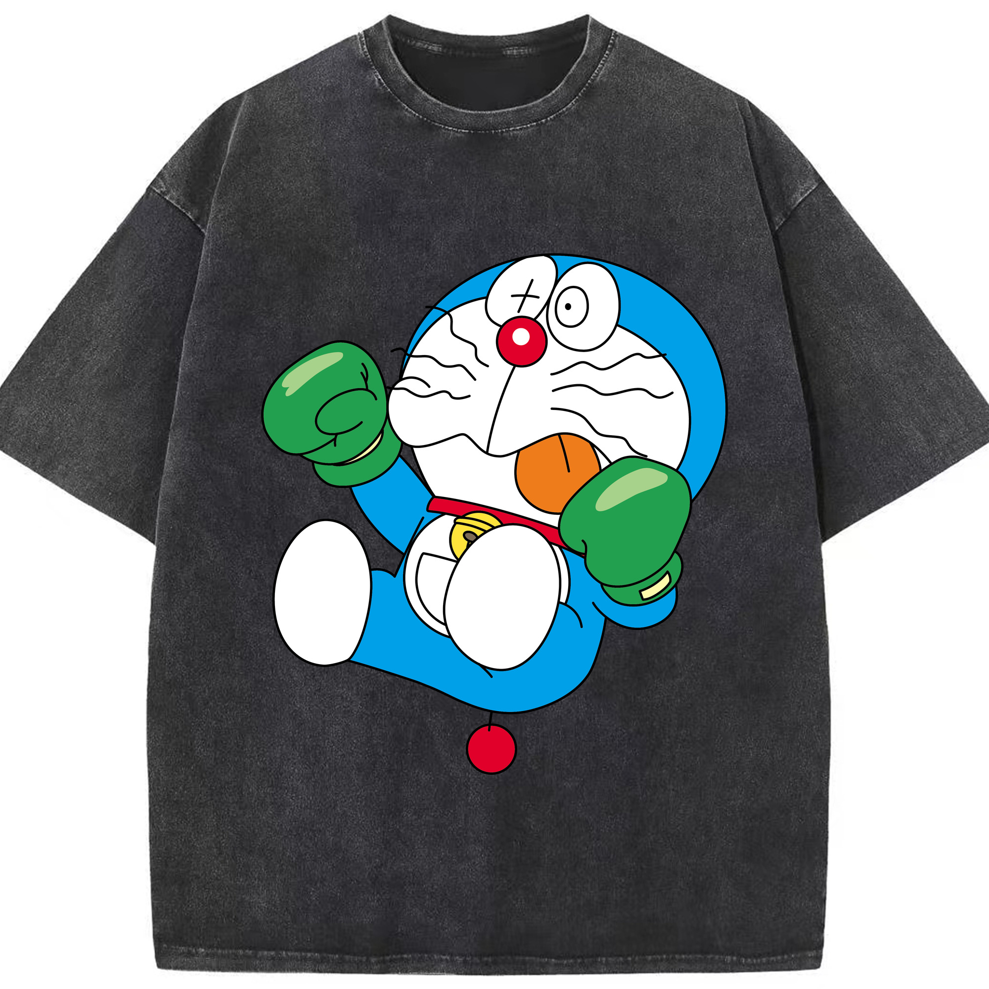 （画像用） ドラえもん Doraemon 綿100% ヴィンテージ風 半袖Tシャツ（フロントプリント）