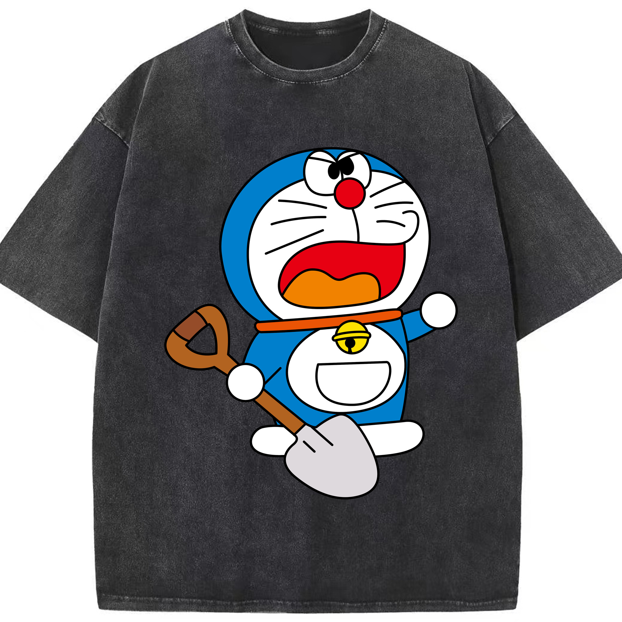 （画像用） ドラえもん Doraemon 綿100% ヴィンテージ風 半袖Tシャツ（フロントプリント）