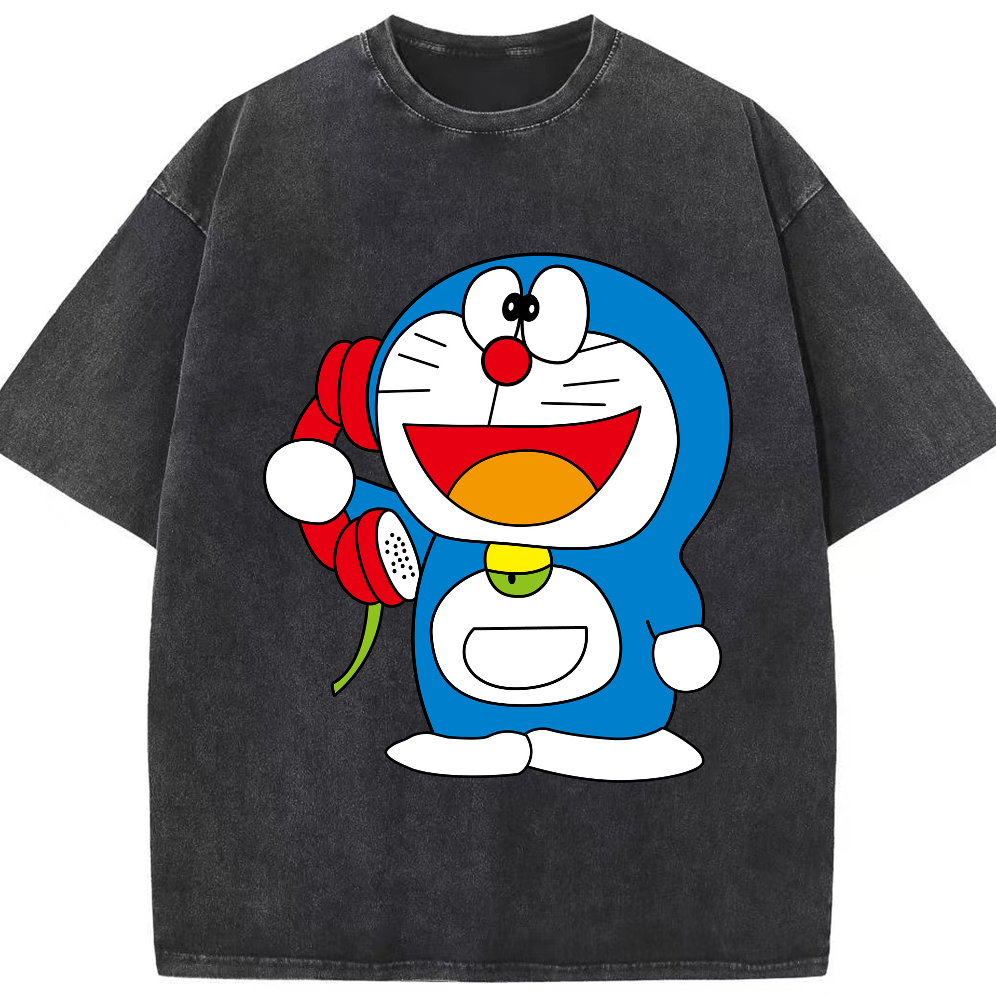 （画像用） ドラえもん Doraemon 綿100% ヴィンテージ風 半袖Tシャツ（フロントプリント）