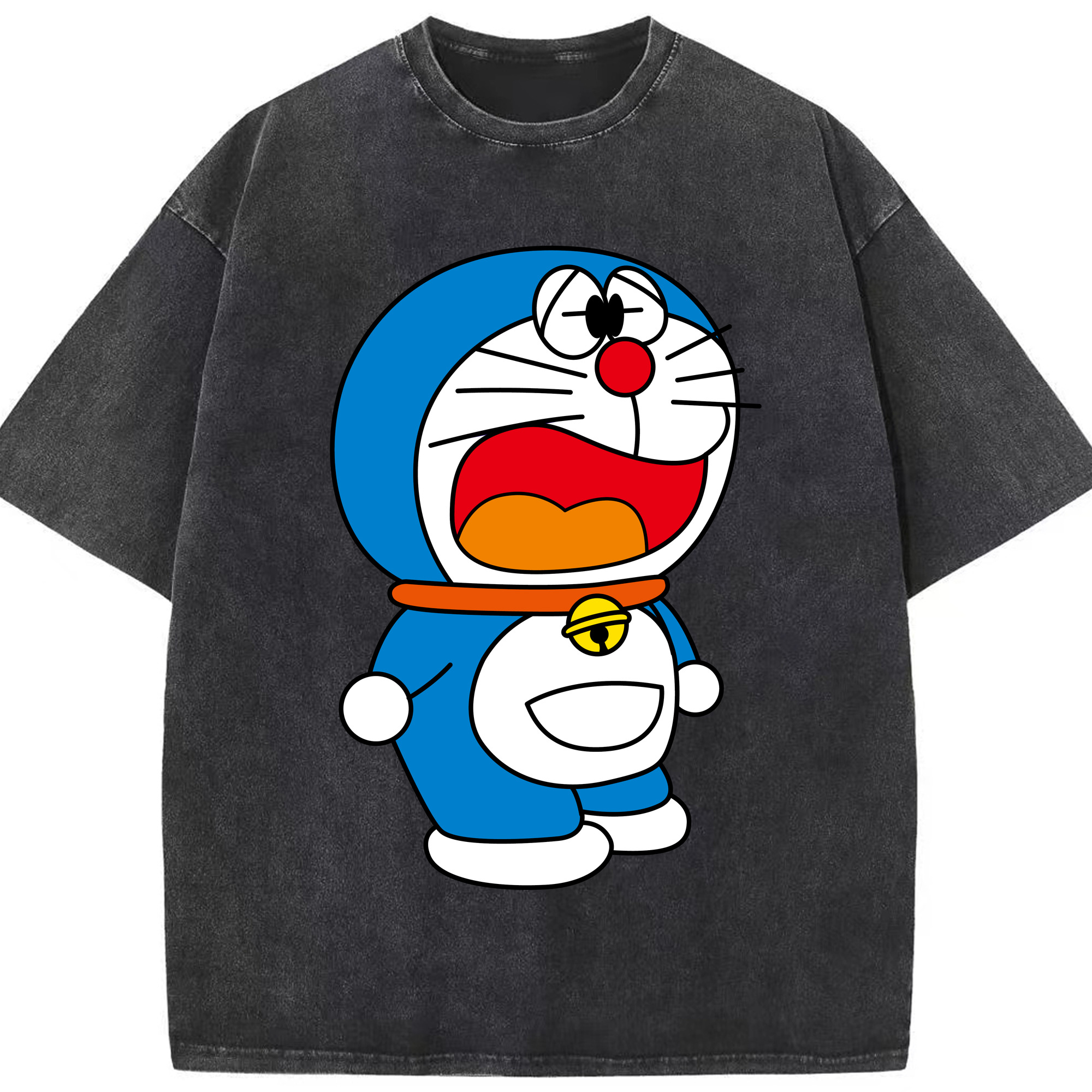 （画像用） ドラえもん Doraemon 綿100% ヴィンテージ風 半袖Tシャツ（フロントプリント）