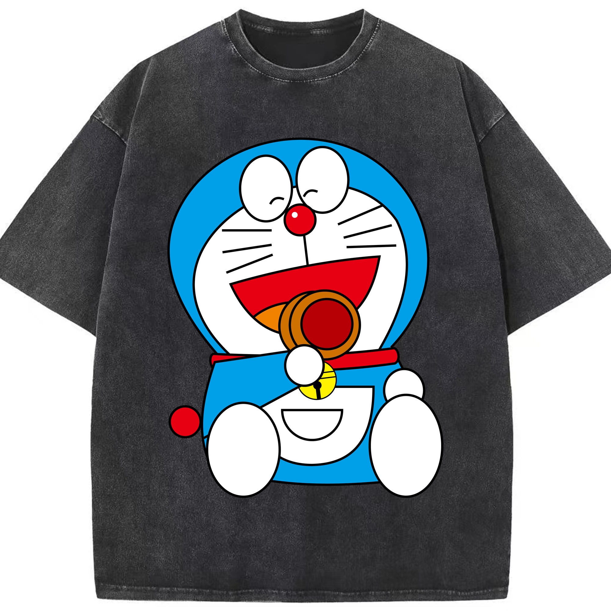 （画像用） ドラえもん Doraemon 綿100% ヴィンテージ風 半袖Tシャツ（フロントプリント）
