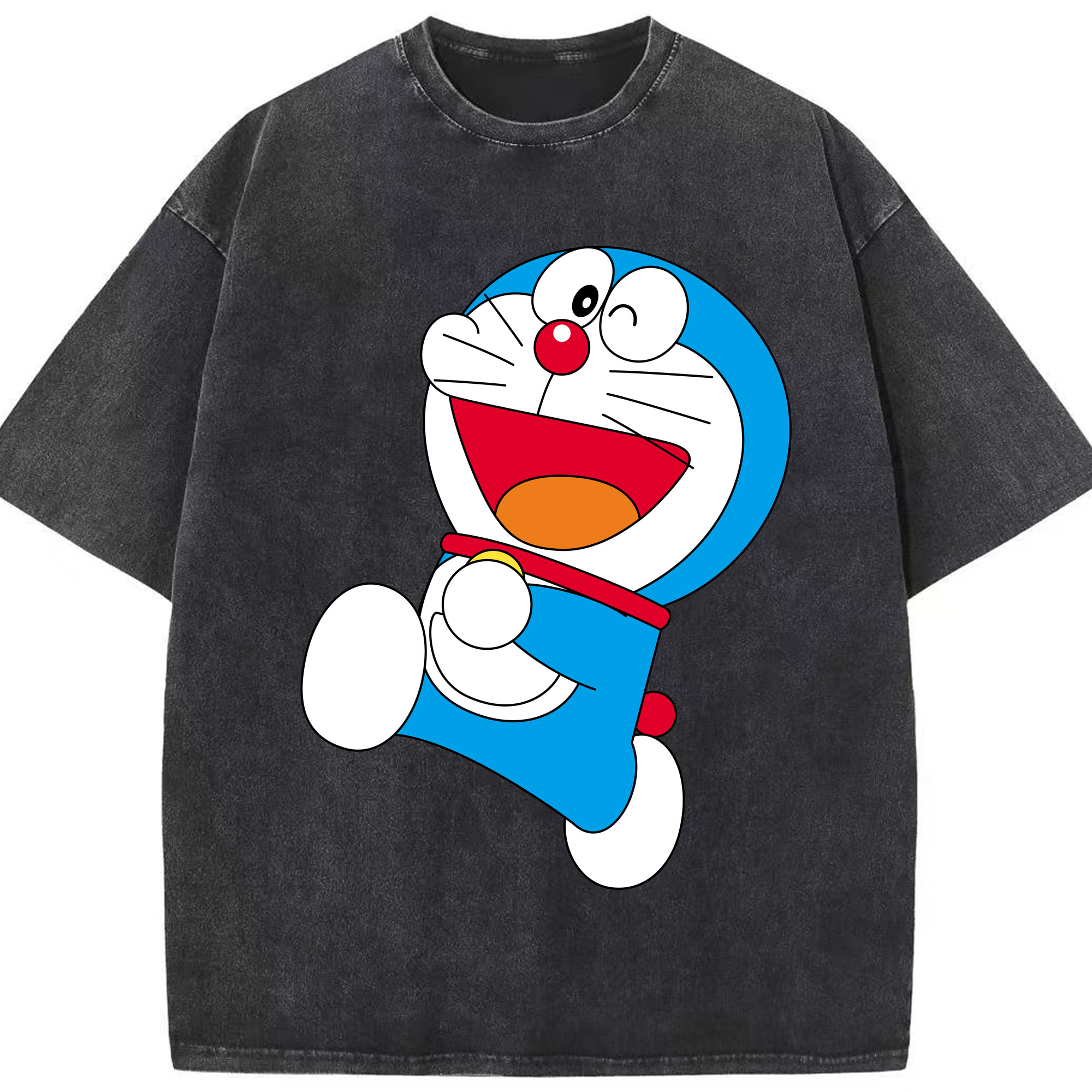 （画像用） ドラえもん Doraemon 綿100% ヴィンテージ風 半袖Tシャツ（フロントプリント）