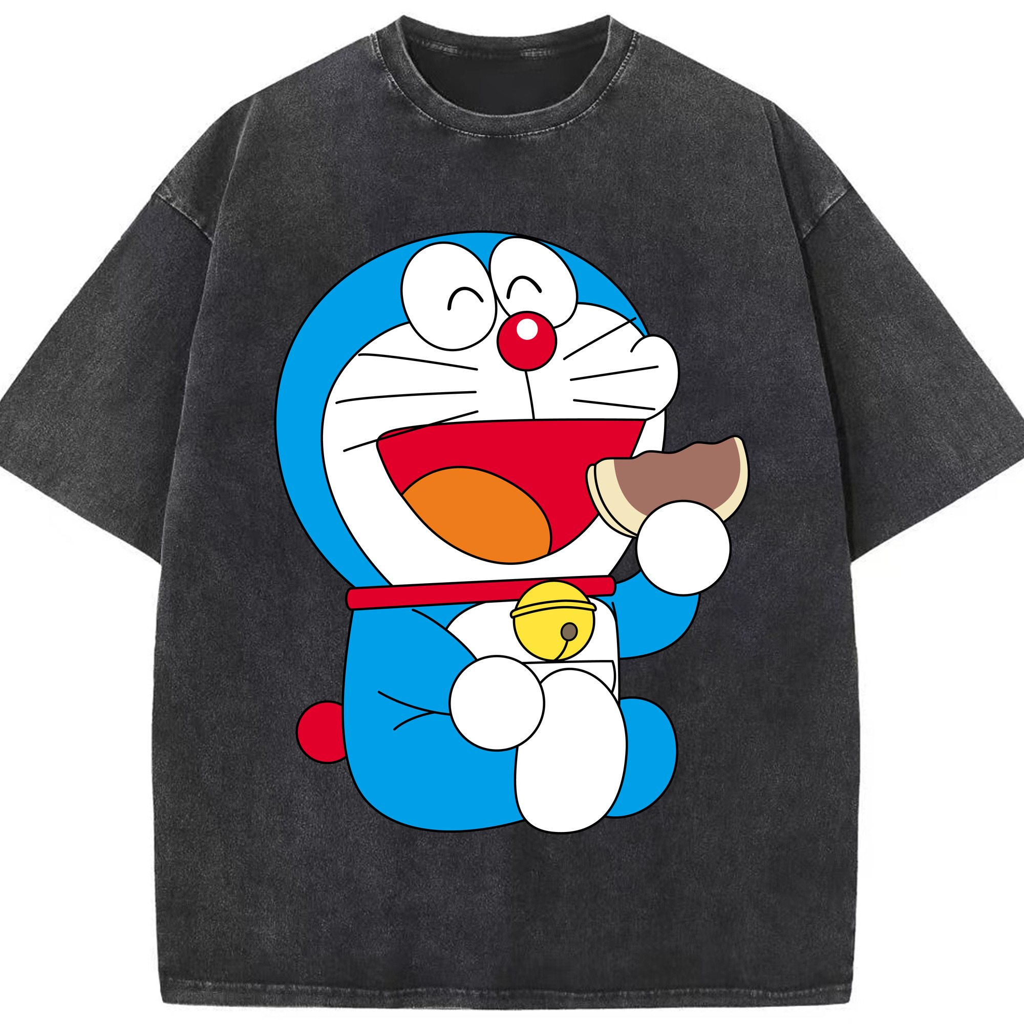 （画像用） ドラえもん Doraemon 綿100% ヴィンテージ風 半袖Tシャツ（フロントプリント）