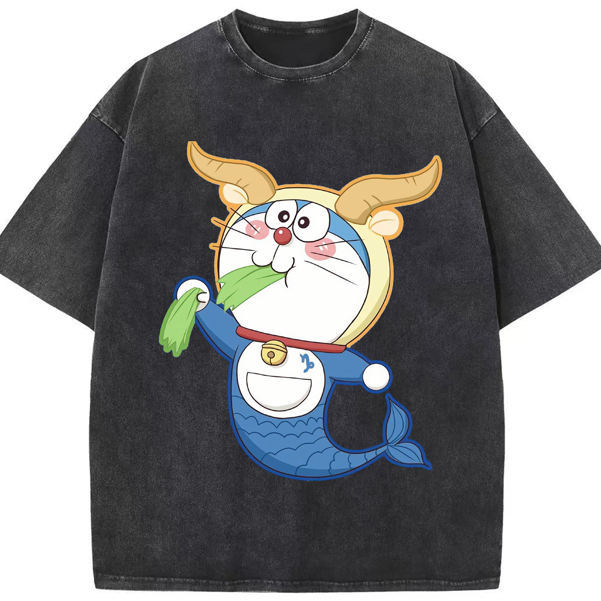 （画像用） ドラえもん Doraemon 綿100% ヴィンテージ風 半袖Tシャツ（フロントプリント）
