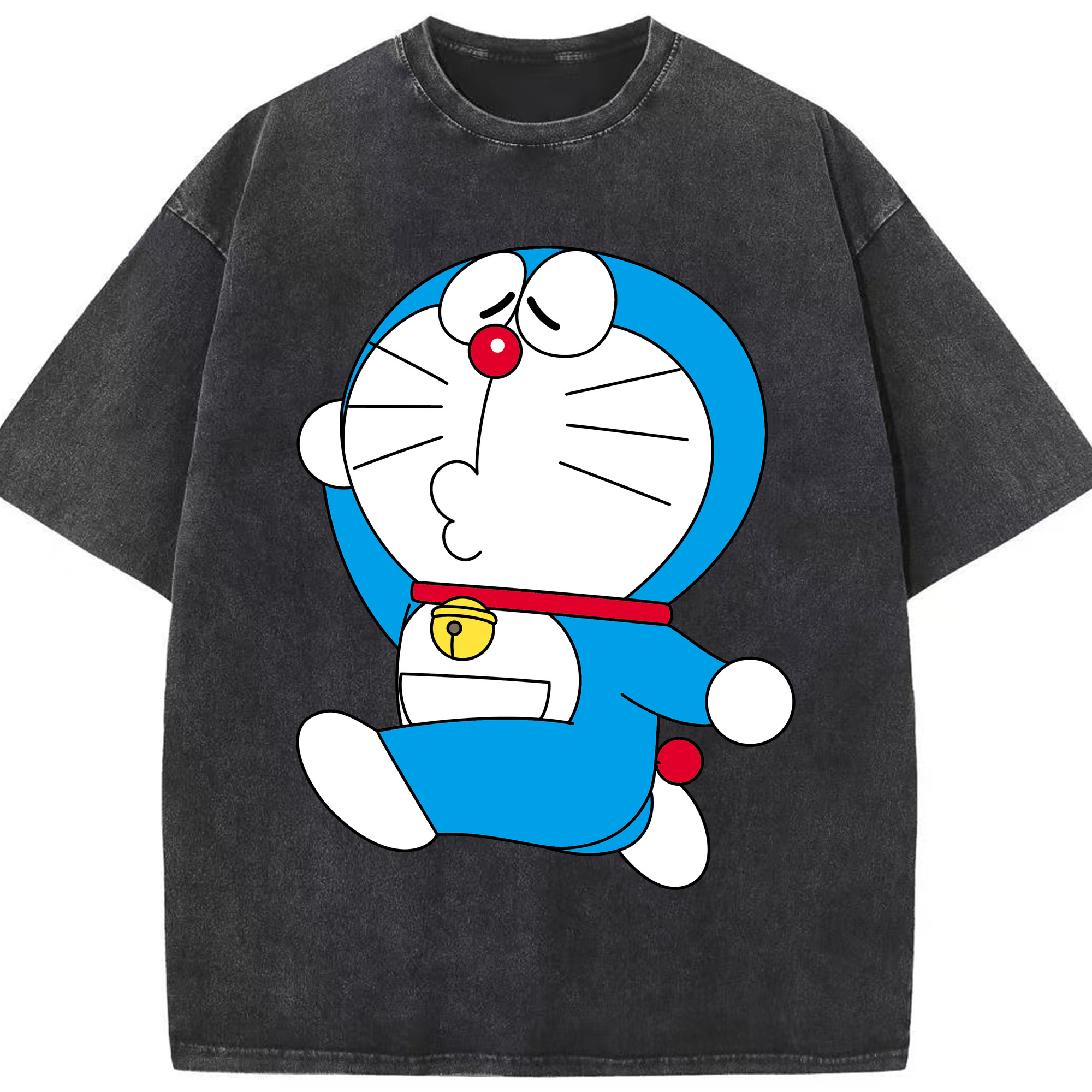 （画像用） ドラえもん Doraemon 綿100% ヴィンテージ風 半袖Tシャツ（フロントプリント）