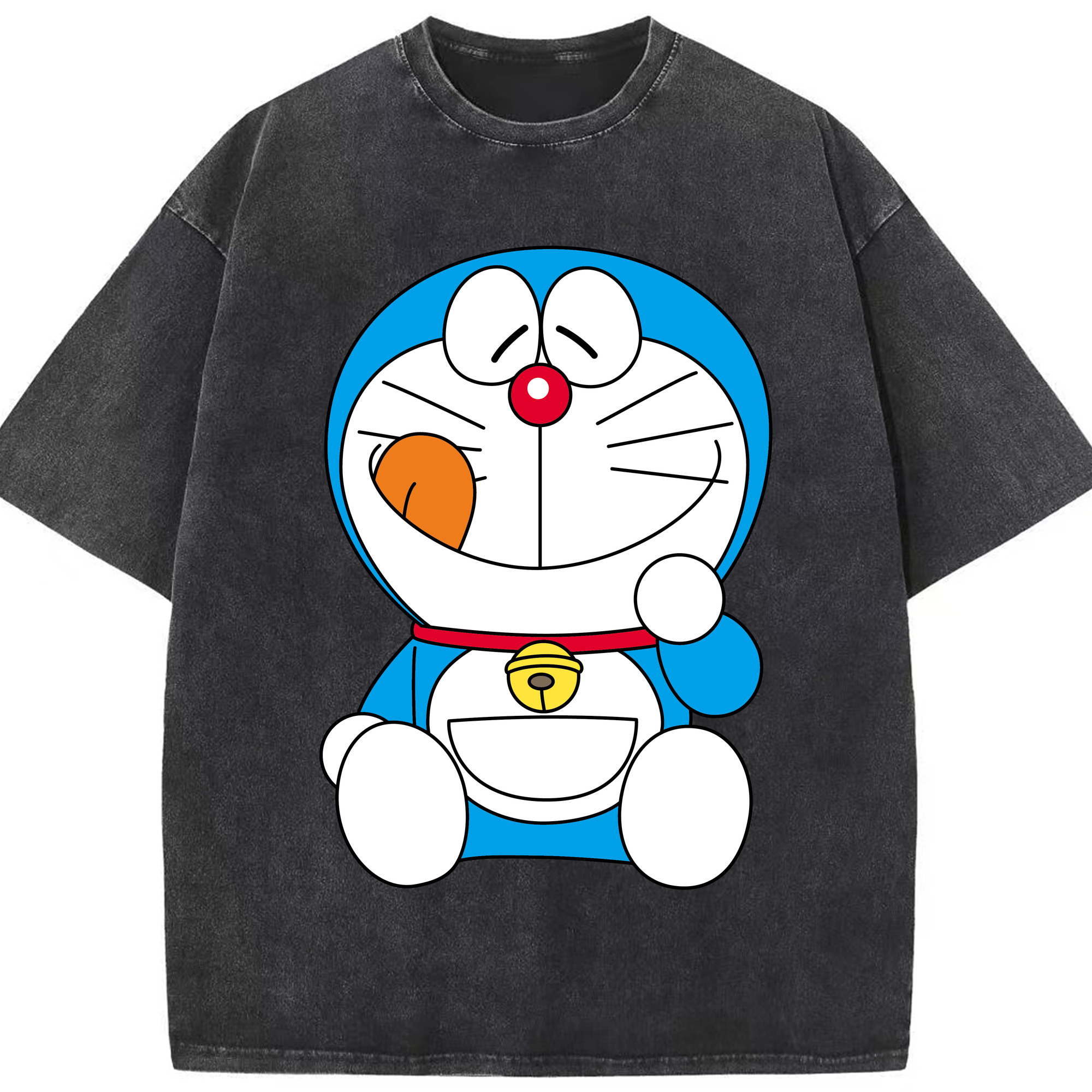 （画像用） ドラえもん Doraemon 綿100% ヴィンテージ風 半袖Tシャツ（フロントプリント）
