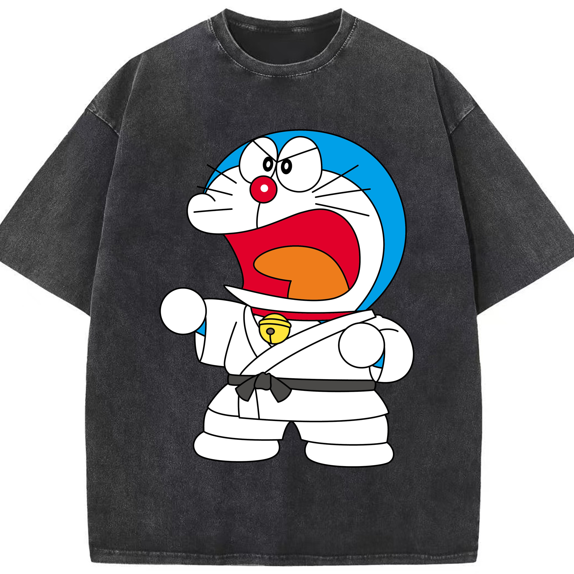 （画像用） ドラえもん Doraemon 綿100% ヴィンテージ風 半袖Tシャツ（フロントプリント）
