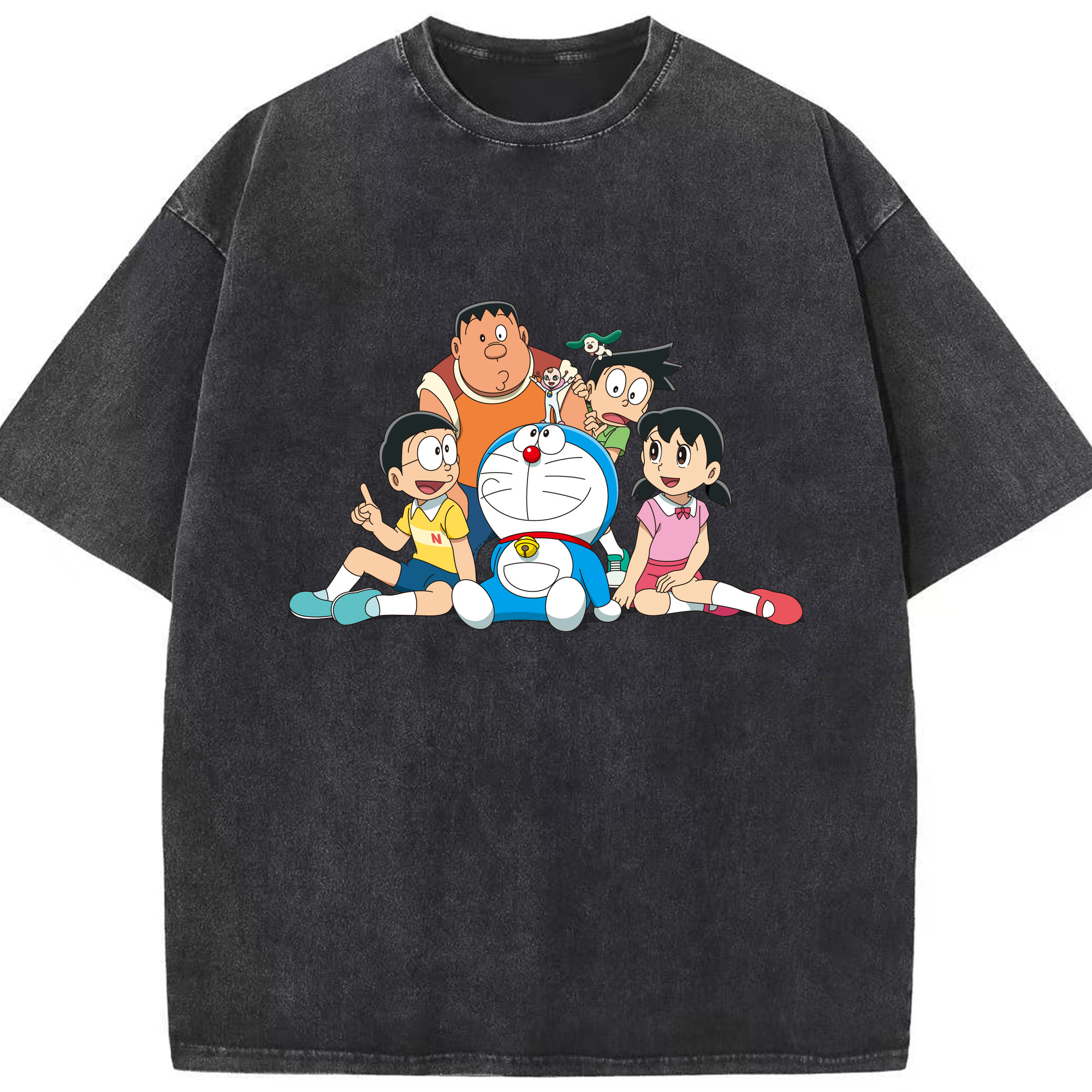 （画像用） ドラえもん Doraemon 綿100% ヴィンテージ風 半袖Tシャツ（フロントプリント）