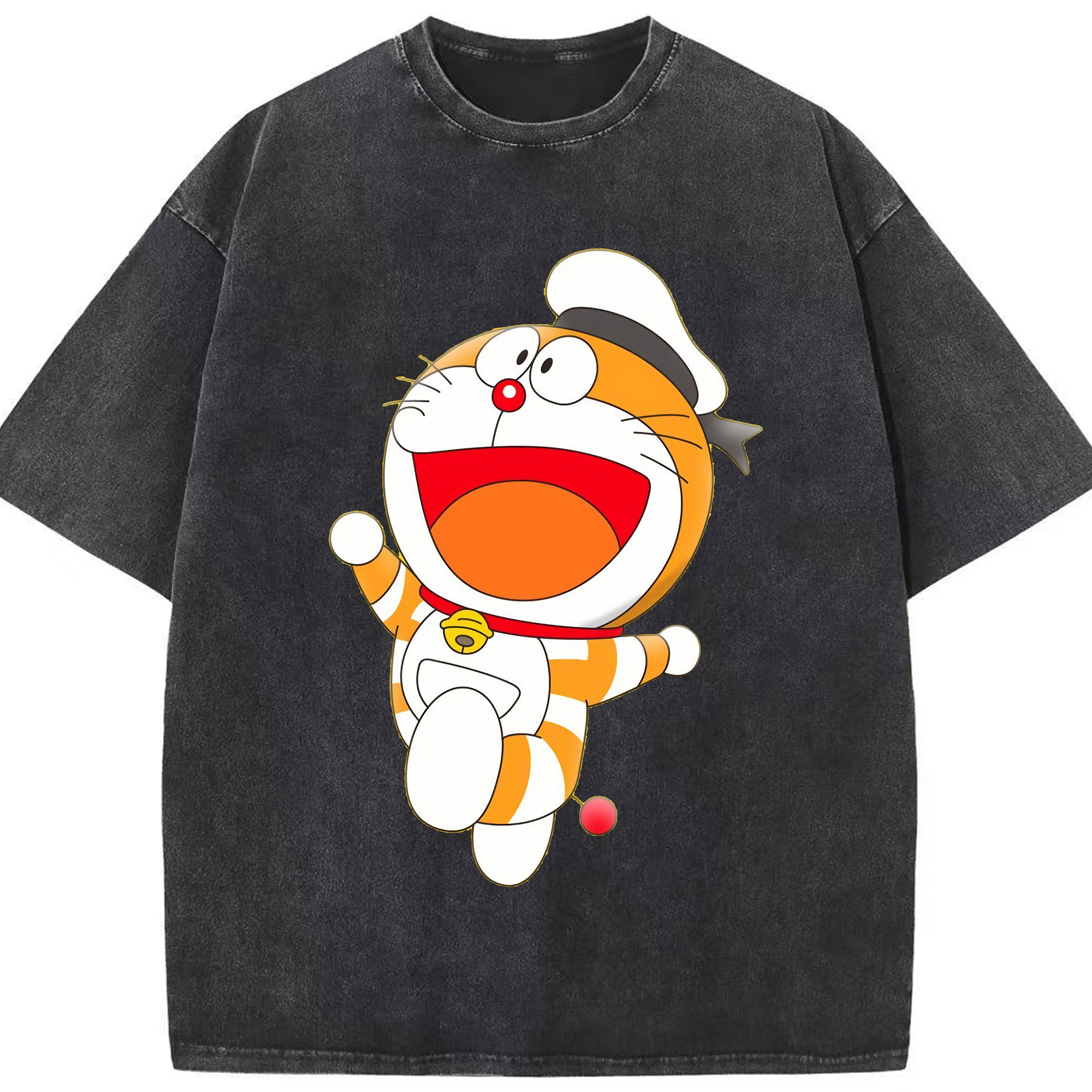 （画像用） ドラえもん Doraemon 綿100% ヴィンテージ風 半袖Tシャツ（フロントプリント）