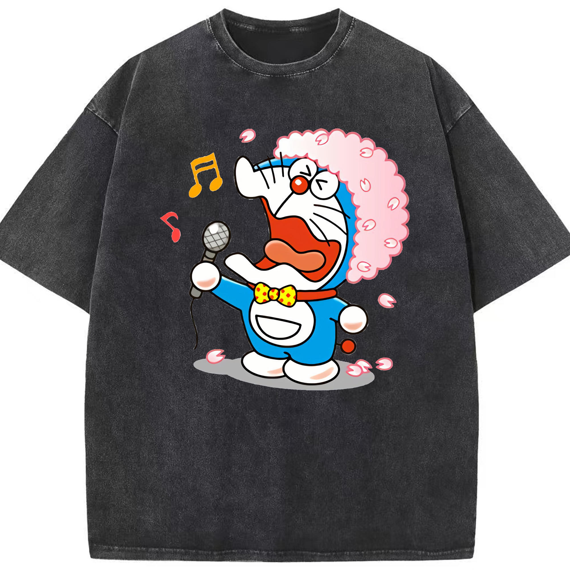 （画像用） ドラえもん Doraemon 綿100% ヴィンテージ風 半袖Tシャツ（フロントプリント）