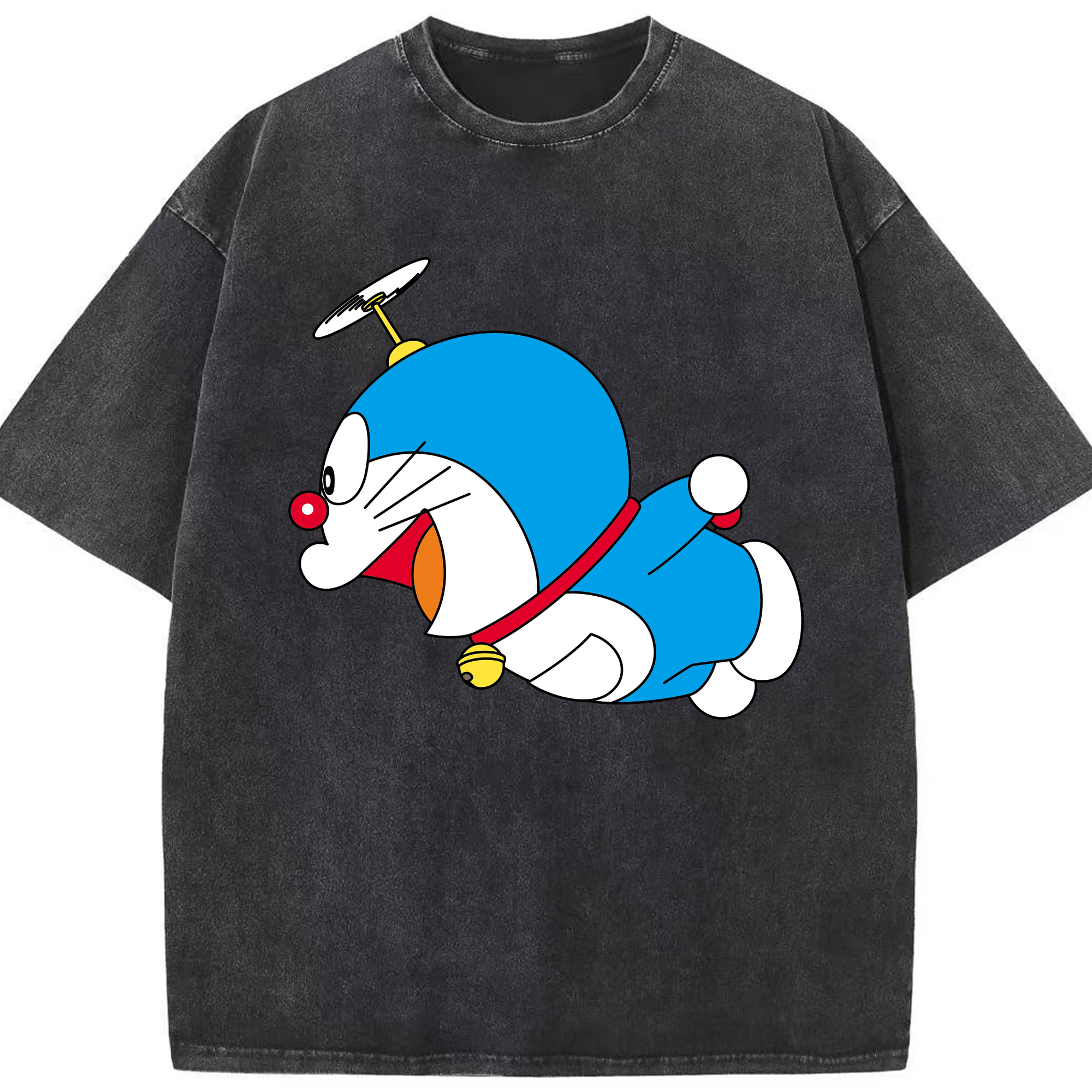 （画像用） ドラえもん Doraemon 綿100% ヴィンテージ風 半袖Tシャツ（フロントプリント）