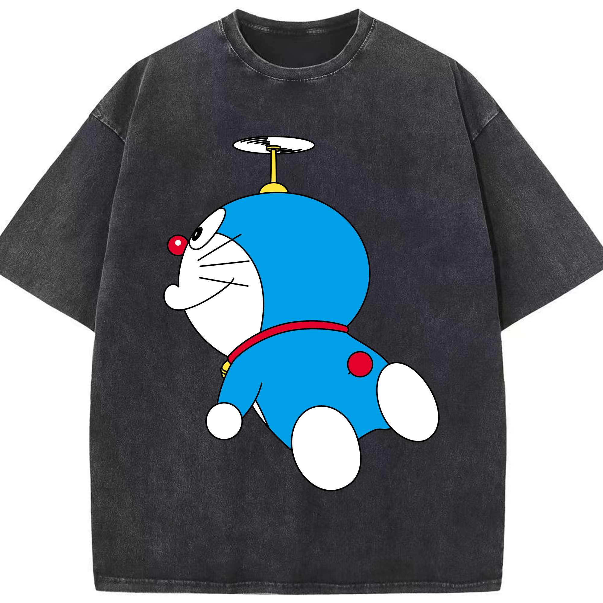 （画像用） ドラえもん Doraemon 綿100% ヴィンテージ風 半袖Tシャツ（フロントプリント）