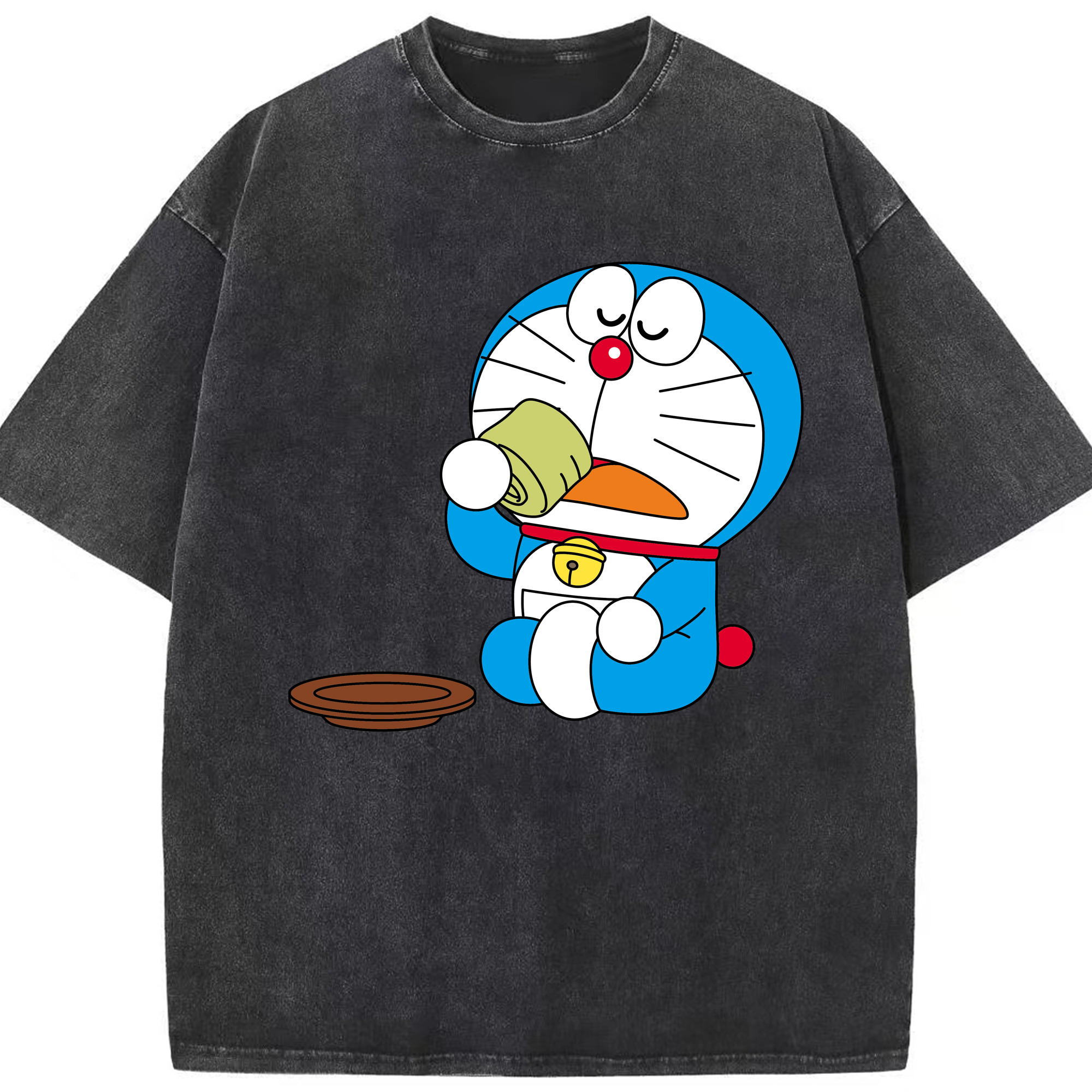 （画像用） ドラえもん Doraemon 綿100% ヴィンテージ風 半袖Tシャツ（フロントプリント）