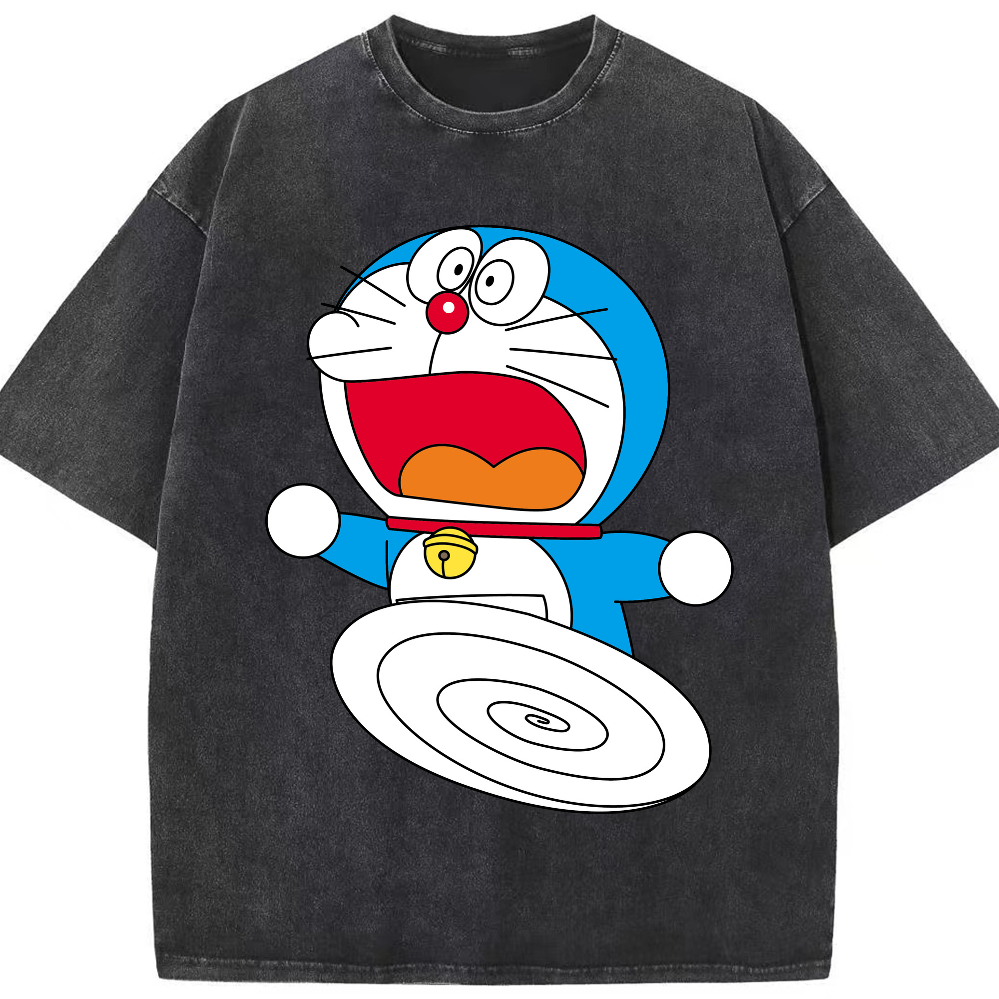 （画像用） ドラえもん Doraemon 綿100% ヴィンテージ風 半袖Tシャツ（フロントプリント）