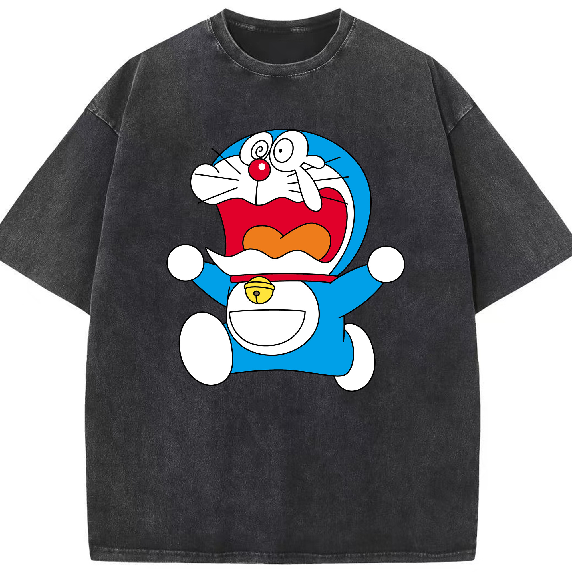 （画像用） ドラえもん Doraemon 綿100% ヴィンテージ風 半袖Tシャツ（フロントプリント）