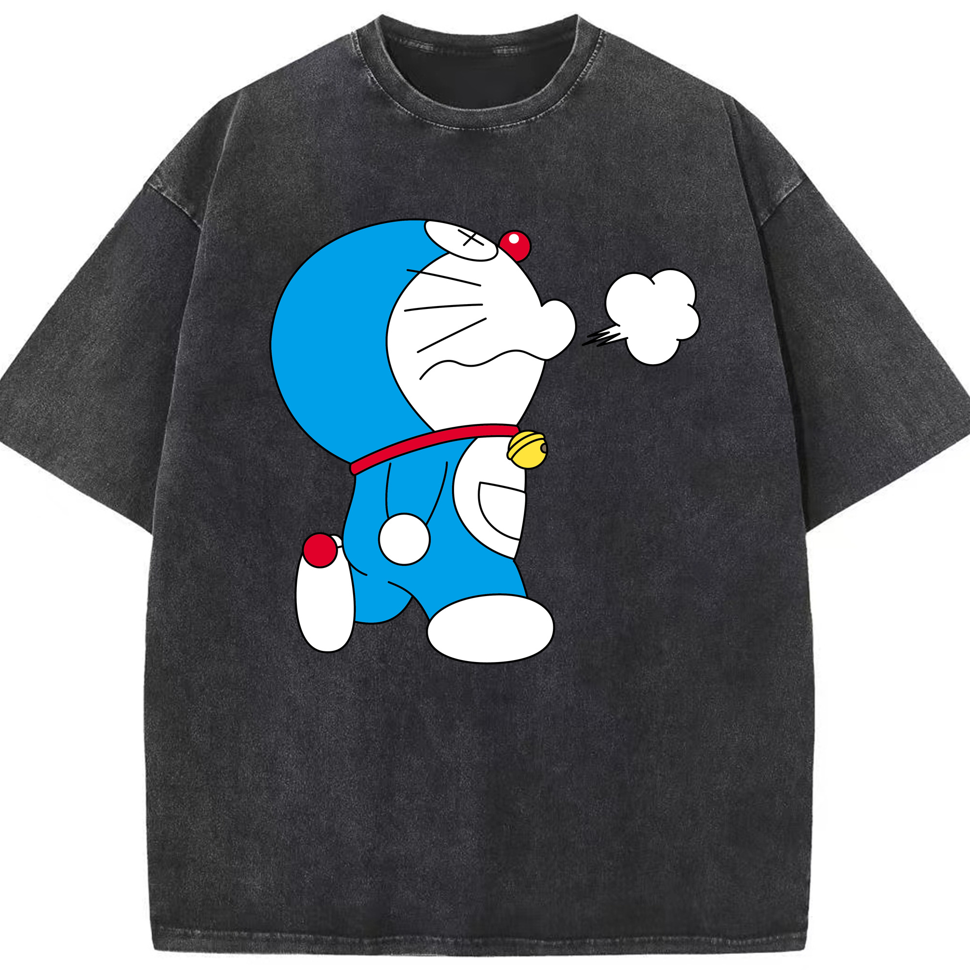 （画像用） ドラえもん Doraemon 綿100% ヴィンテージ風 半袖Tシャツ（フロントプリント）