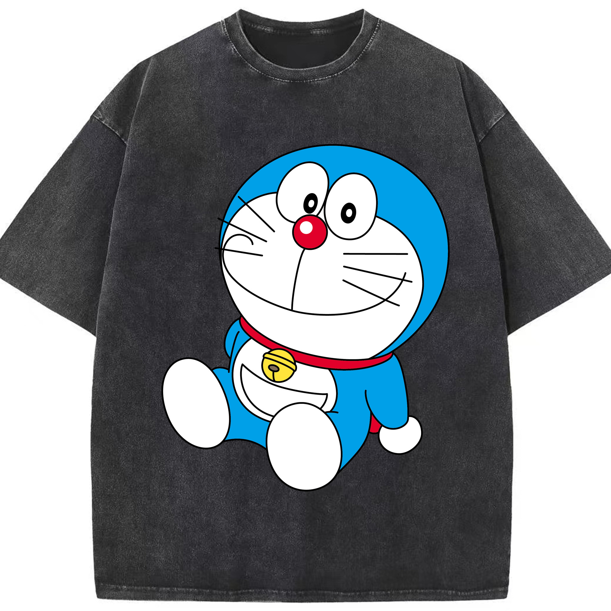 （画像用） ドラえもん Doraemon 綿100% ヴィンテージ風 半袖Tシャツ（フロントプリント）