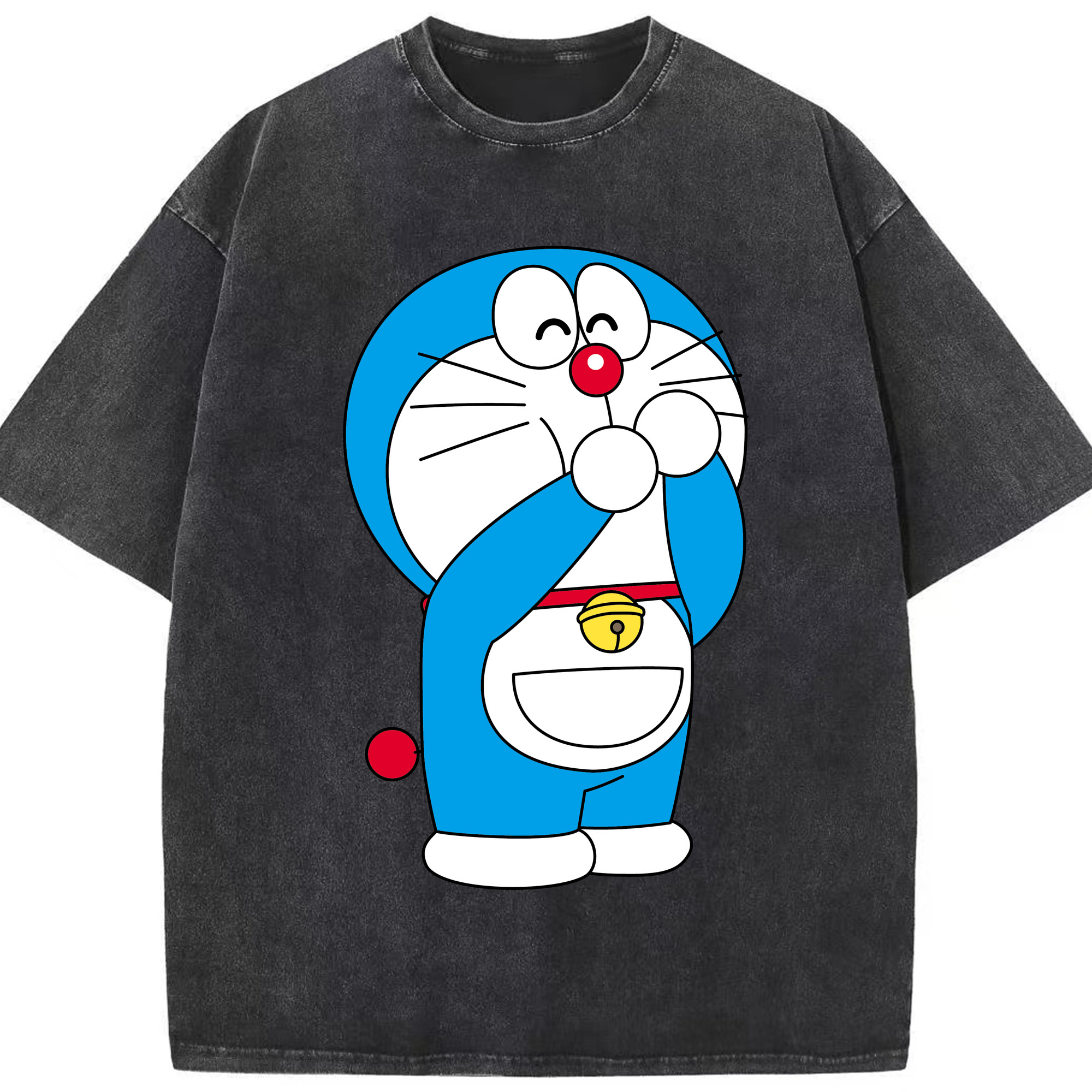 （画像用） ドラえもん Doraemon 綿100% ヴィンテージ風 半袖Tシャツ（フロントプリント）
