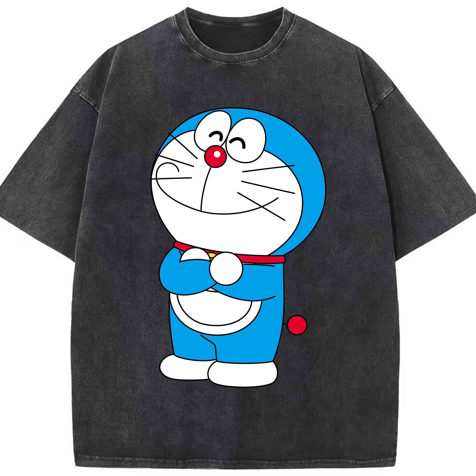 （画像用） ドラえもん Doraemon 綿100% ヴィンテージ風 半袖Tシャツ（フロントプリント）