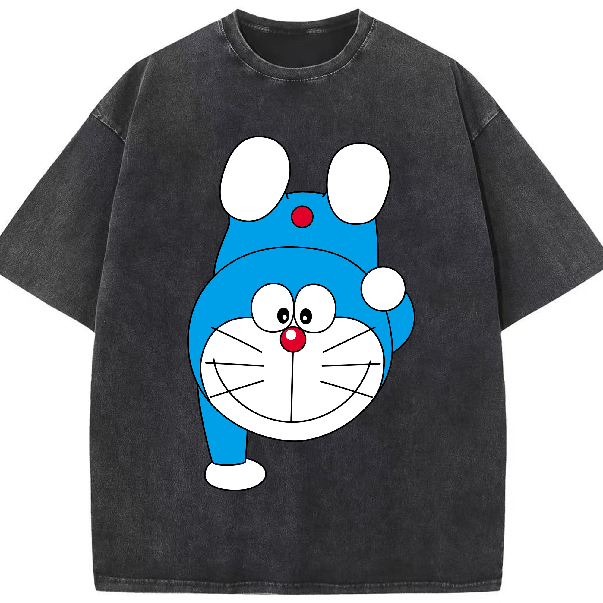 （画像用） ドラえもん Doraemon 綿100% ヴィンテージ風 半袖Tシャツ（フロントプリント）