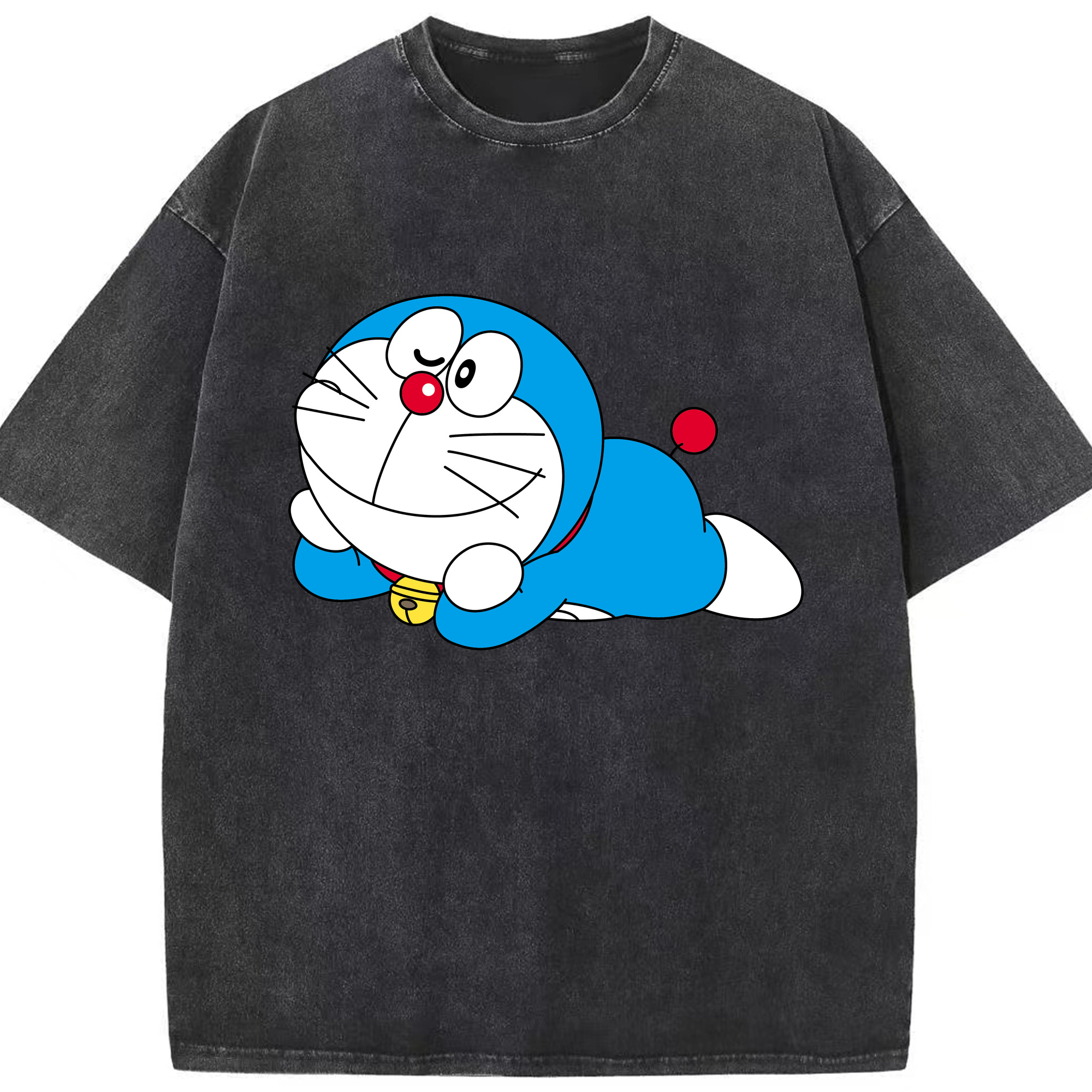 （画像用） ドラえもん Doraemon 綿100% ヴィンテージ風 半袖Tシャツ（フロントプリント）