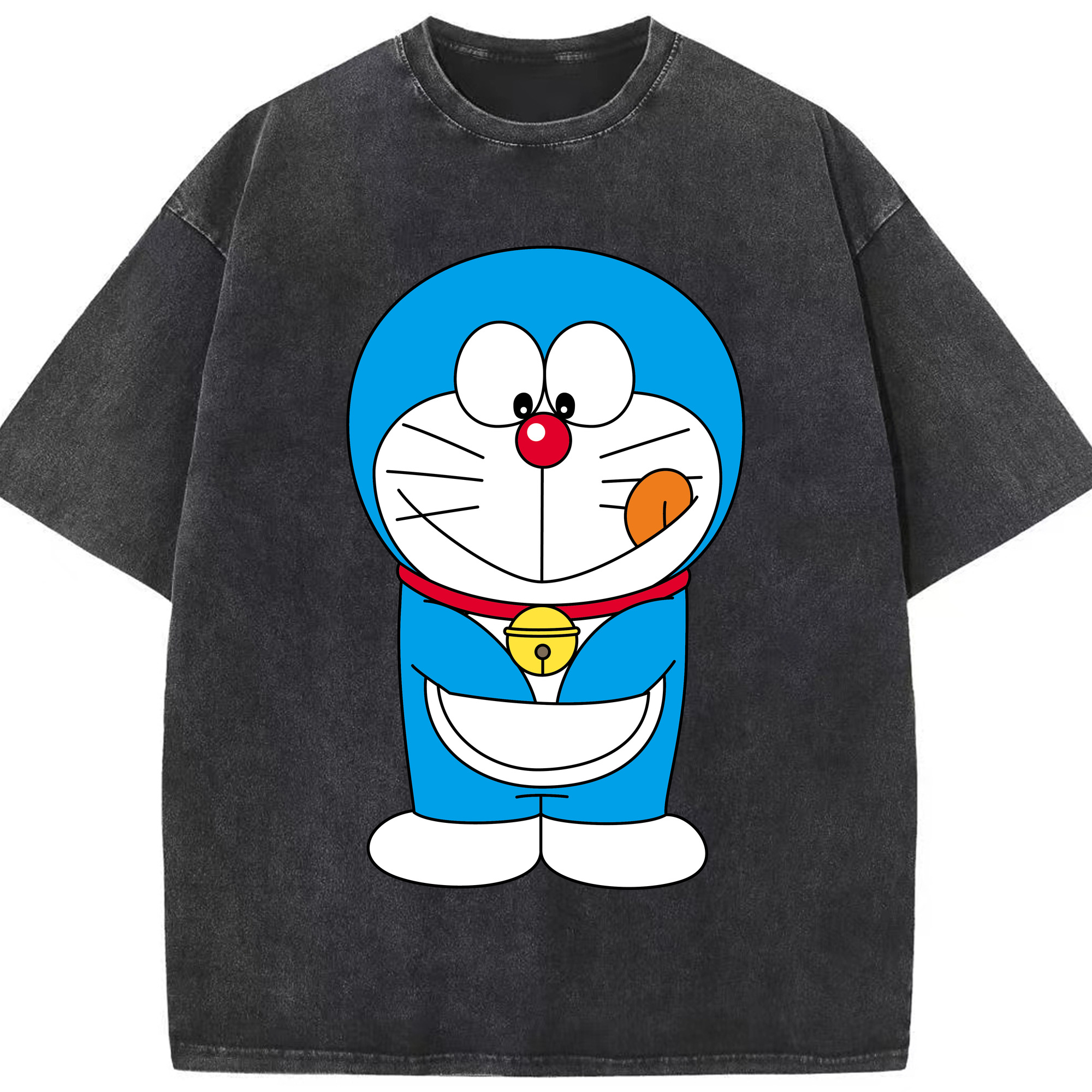 （画像用） ドラえもん Doraemon 綿100% ヴィンテージ風 半袖Tシャツ（フロントプリント）