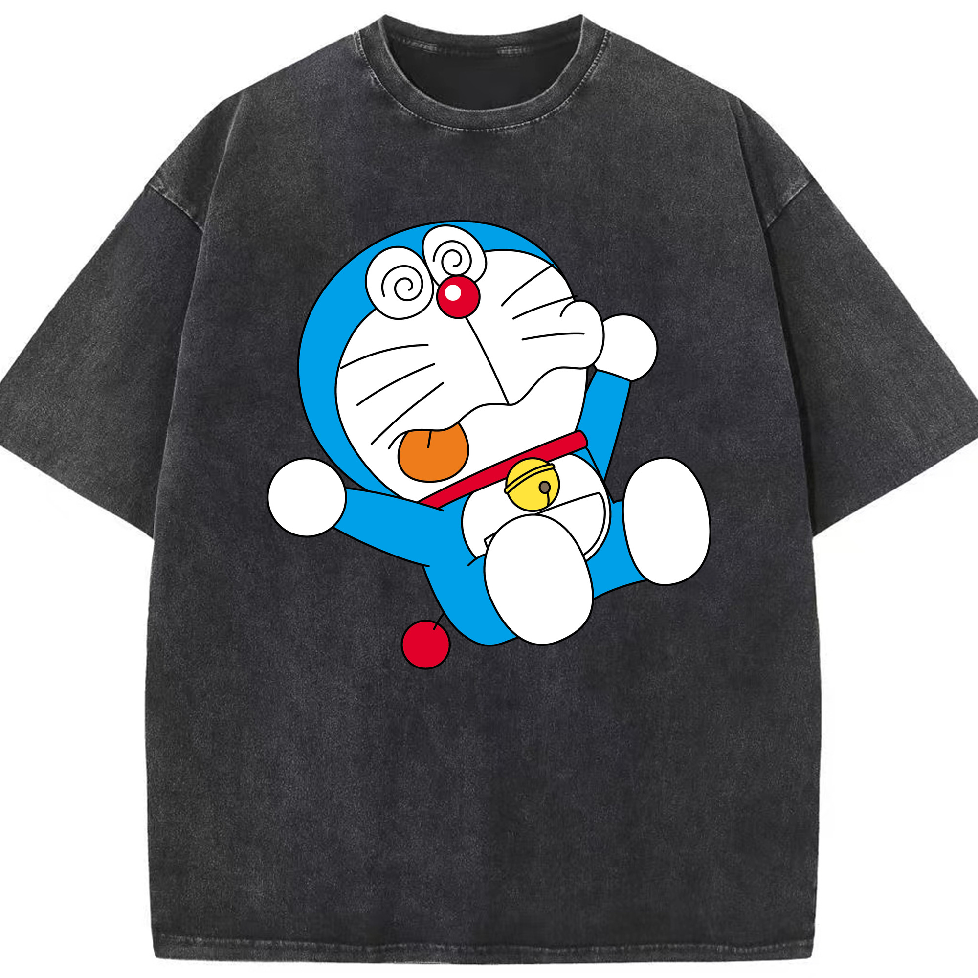（画像用） ドラえもん Doraemon 綿100% ヴィンテージ風 半袖Tシャツ（フロントプリント）