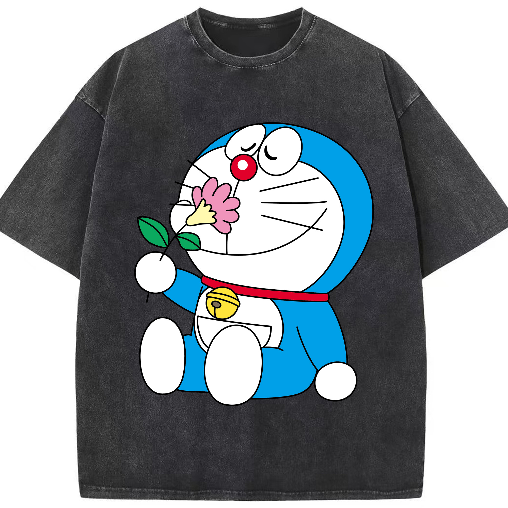 （画像用） ドラえもん Doraemon 綿100% ヴィンテージ風 半袖Tシャツ（フロントプリント）