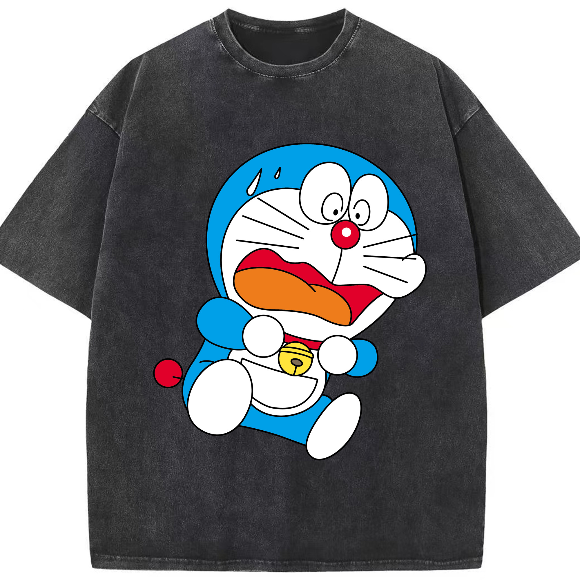 （画像用） ドラえもん Doraemon 綿100% ヴィンテージ風 半袖Tシャツ（フロントプリント）