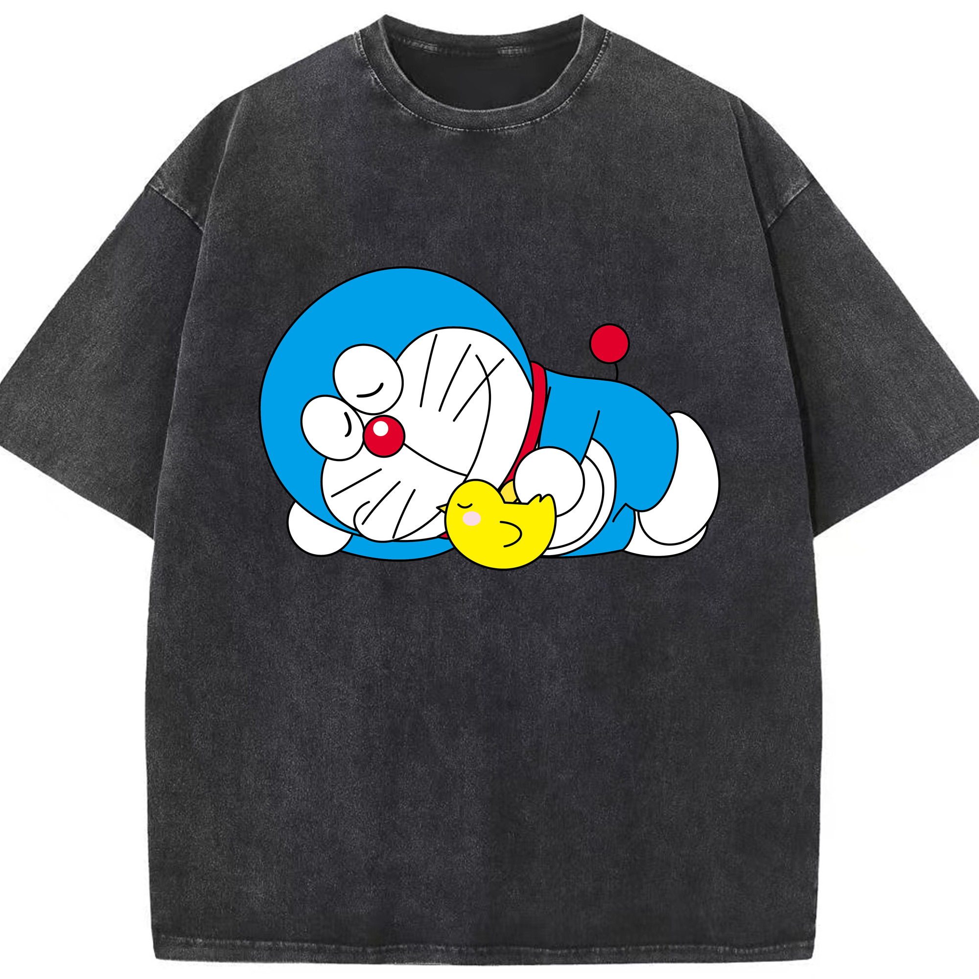 （画像用） ドラえもん Doraemon 綿100% ヴィンテージ風 半袖Tシャツ（フロントプリント）