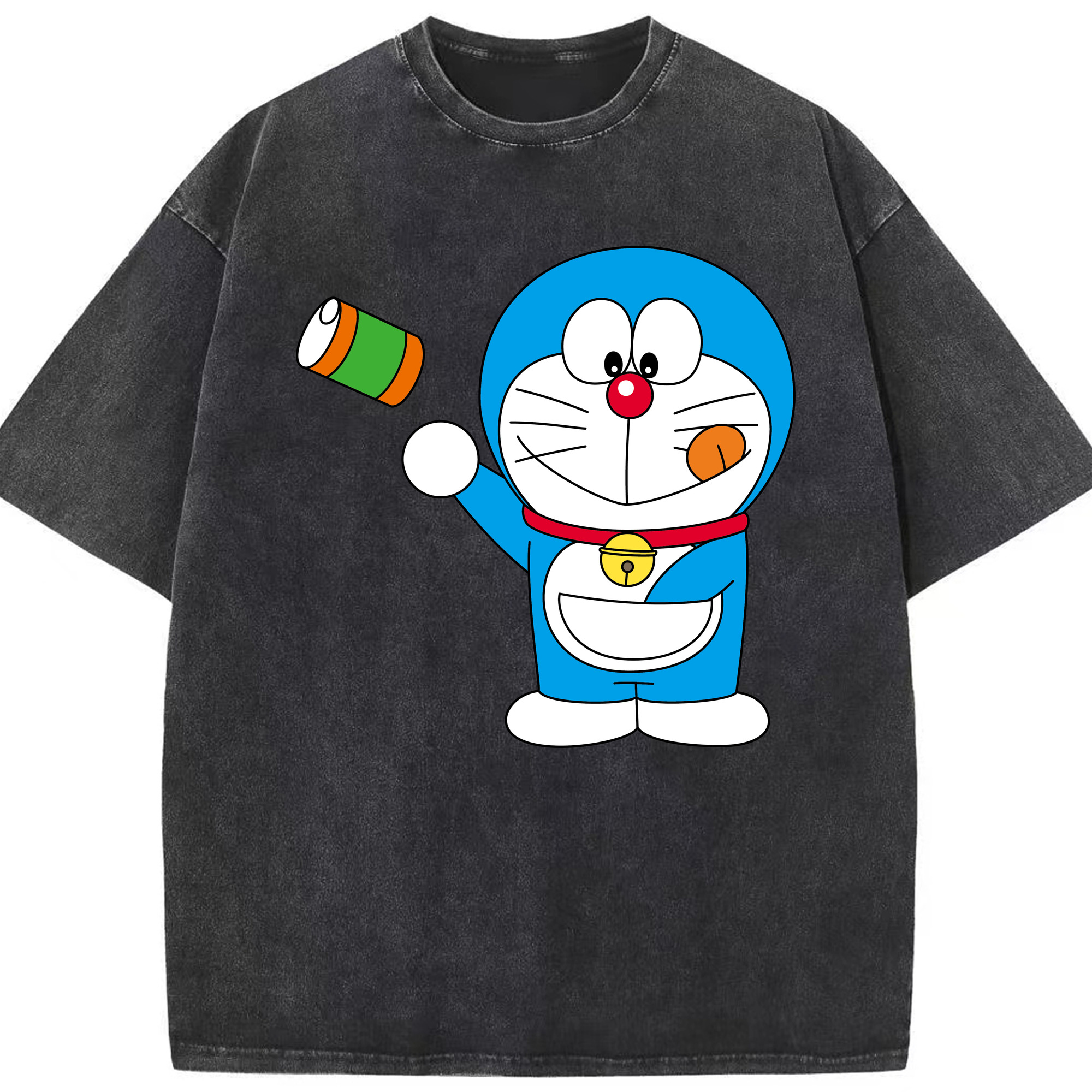（画像用） ドラえもん Doraemon 綿100% ヴィンテージ風 半袖Tシャツ（フロントプリント）