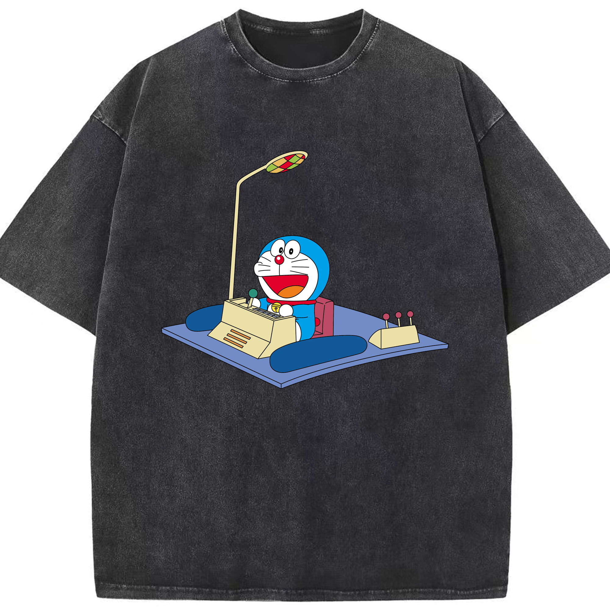（画像用） ドラえもん Doraemon 綿100% ヴィンテージ風 半袖Tシャツ（フロントプリント）