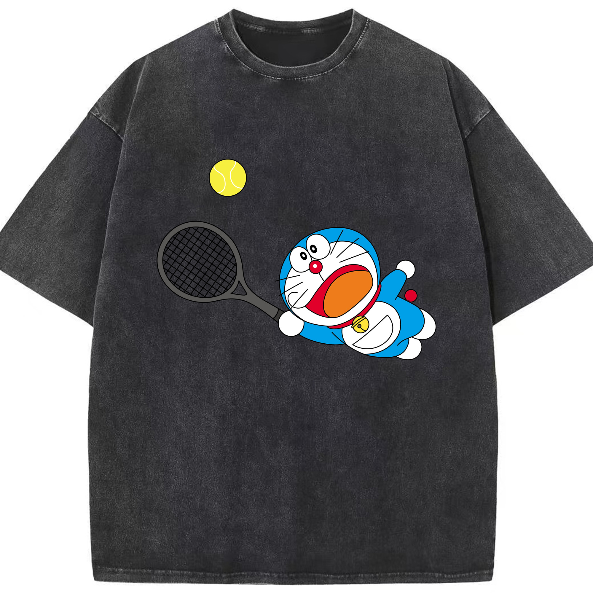 （画像用） ドラえもん Doraemon 綿100% ヴィンテージ風 半袖Tシャツ（フロントプリント）