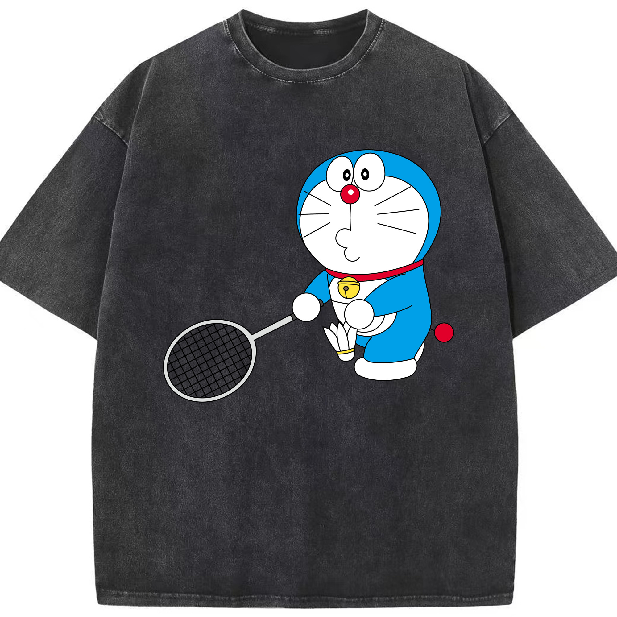 （画像用） ドラえもん Doraemon 綿100% ヴィンテージ風 半袖Tシャツ（フロントプリント）