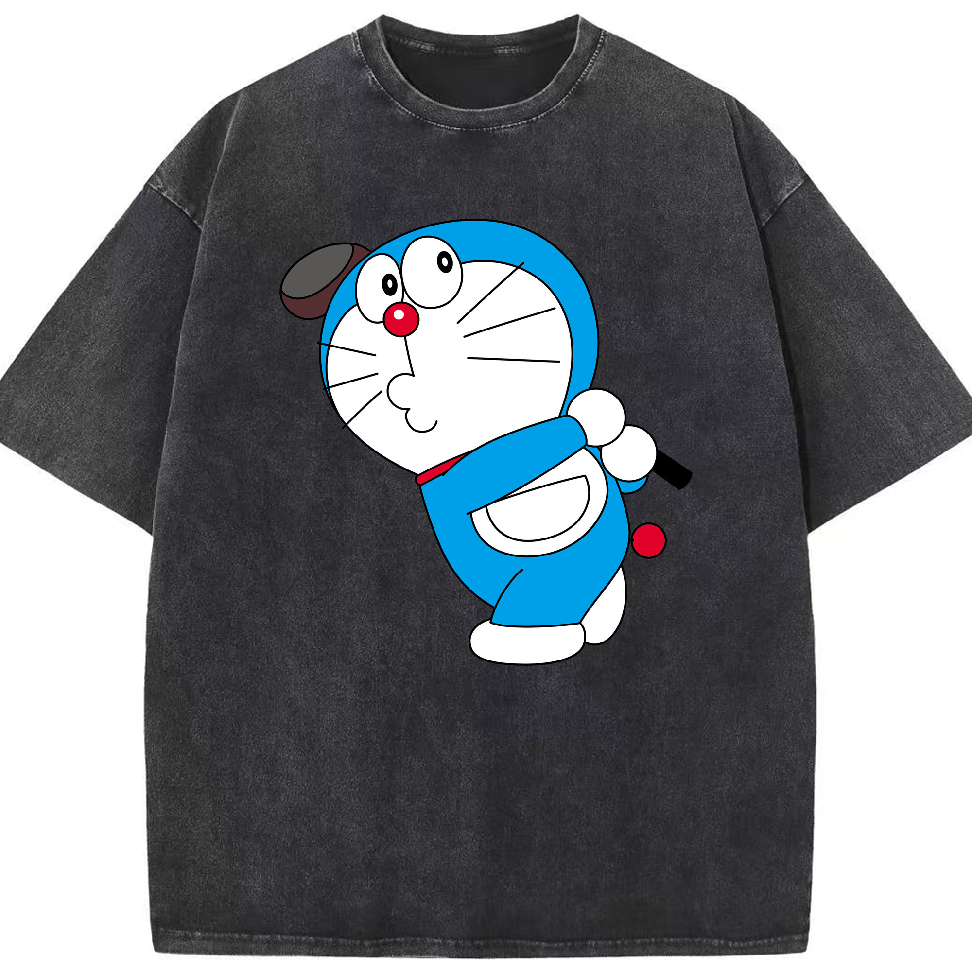 （画像用） ドラえもん Doraemon 綿100% ヴィンテージ風 半袖Tシャツ（フロントプリント）