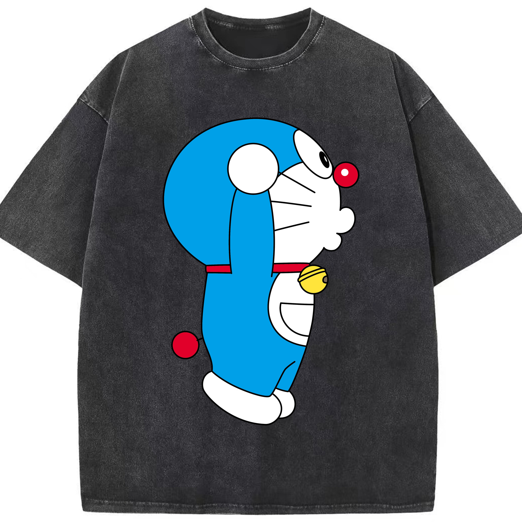 （画像用） ドラえもん Doraemon 綿100% ヴィンテージ風 半袖Tシャツ（フロントプリント）