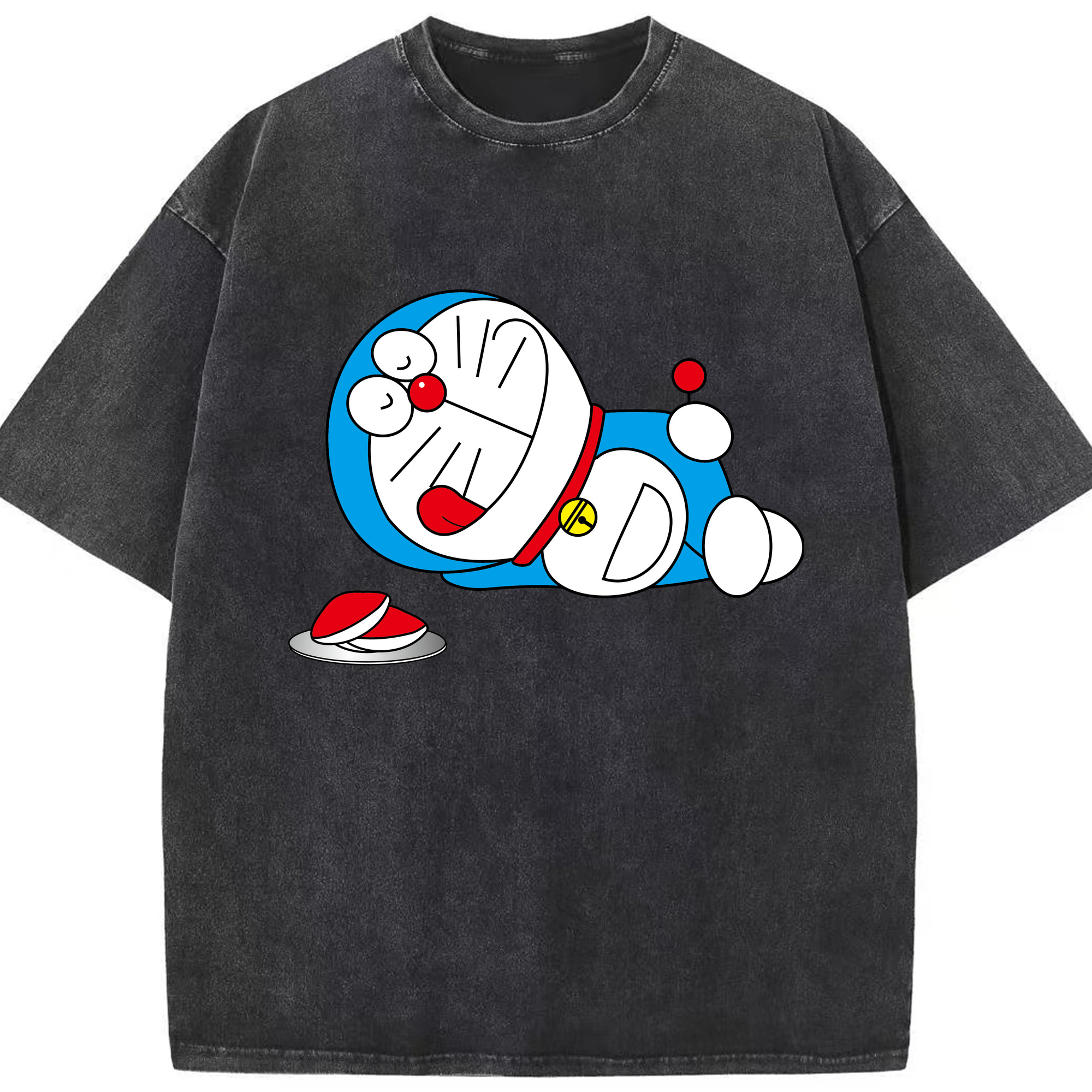 （画像用） ドラえもん Doraemon 綿100% ヴィンテージ風 半袖Tシャツ（フロントプリント）